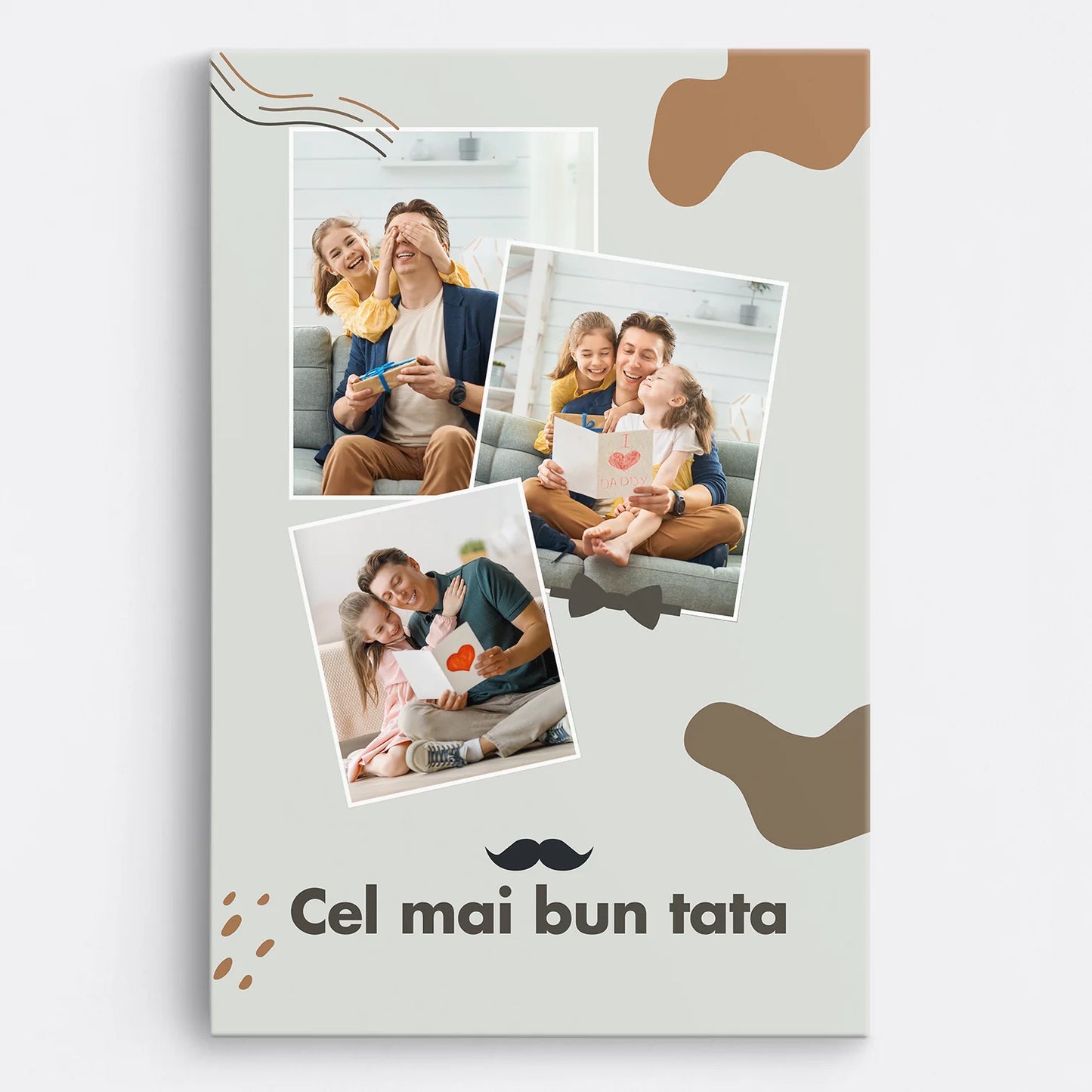 Tablou personalizat aniversare - colaj 3 poze - WOWCanvas.ro