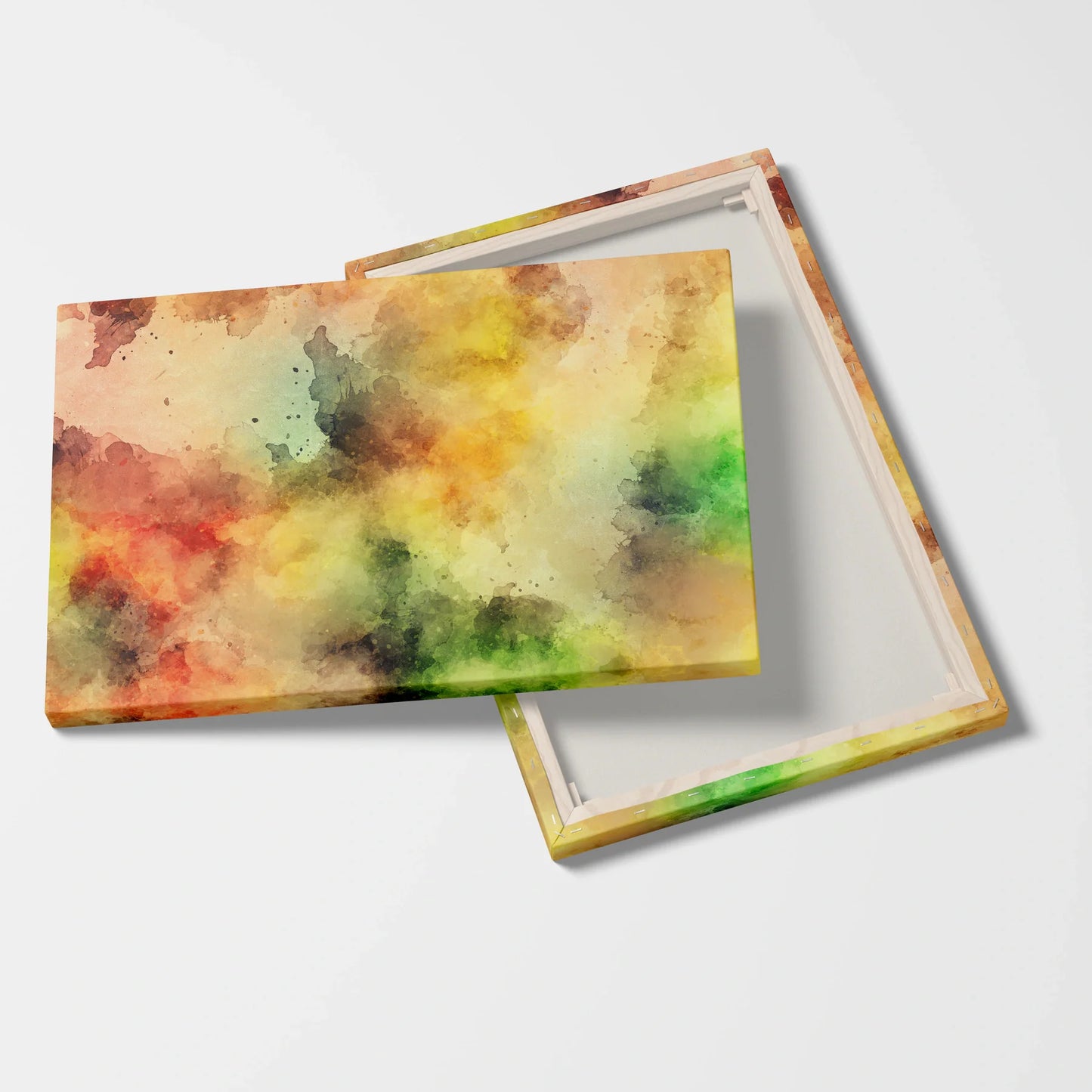 Tablou Abstract - Texturi Colorate și Plăcute - vedere fata verso
