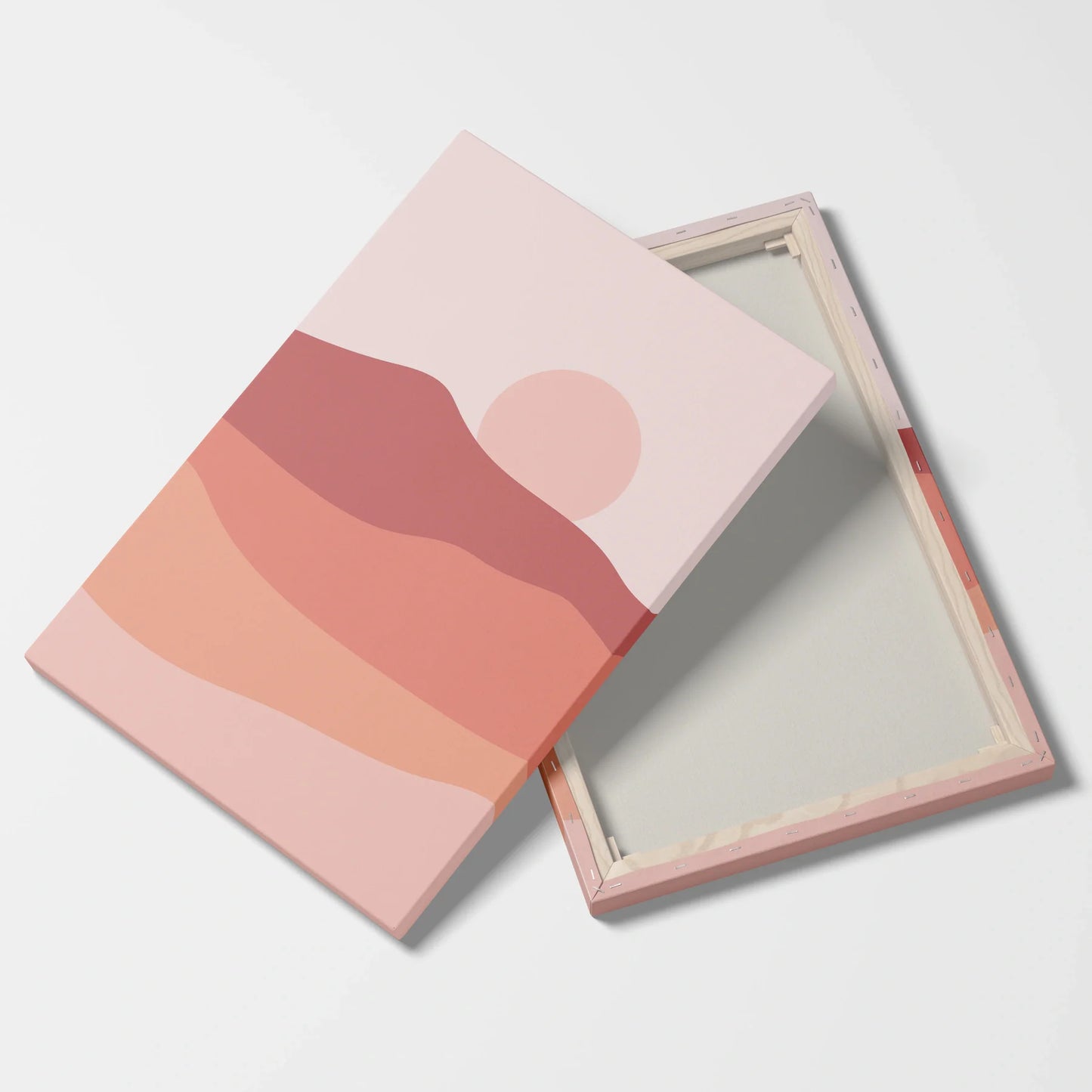 Tablou Abstract - Peisaj Minimalist cu Soare