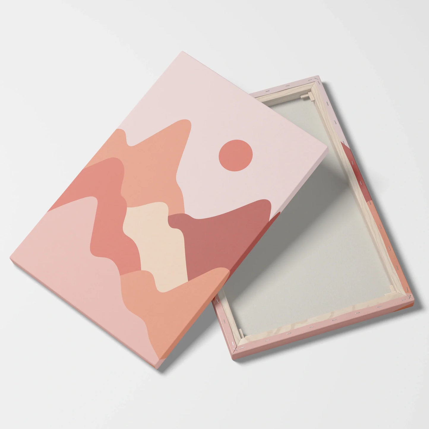 Tablou Abstract - Peisaje Minimaliste în Nuanțe Călduroase