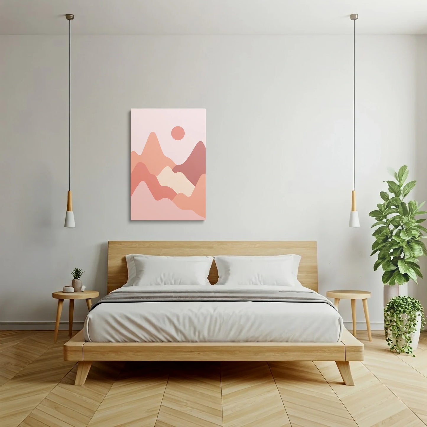 Tablou Abstract - Peisaje Minimaliste în Nuanțe Călduroase