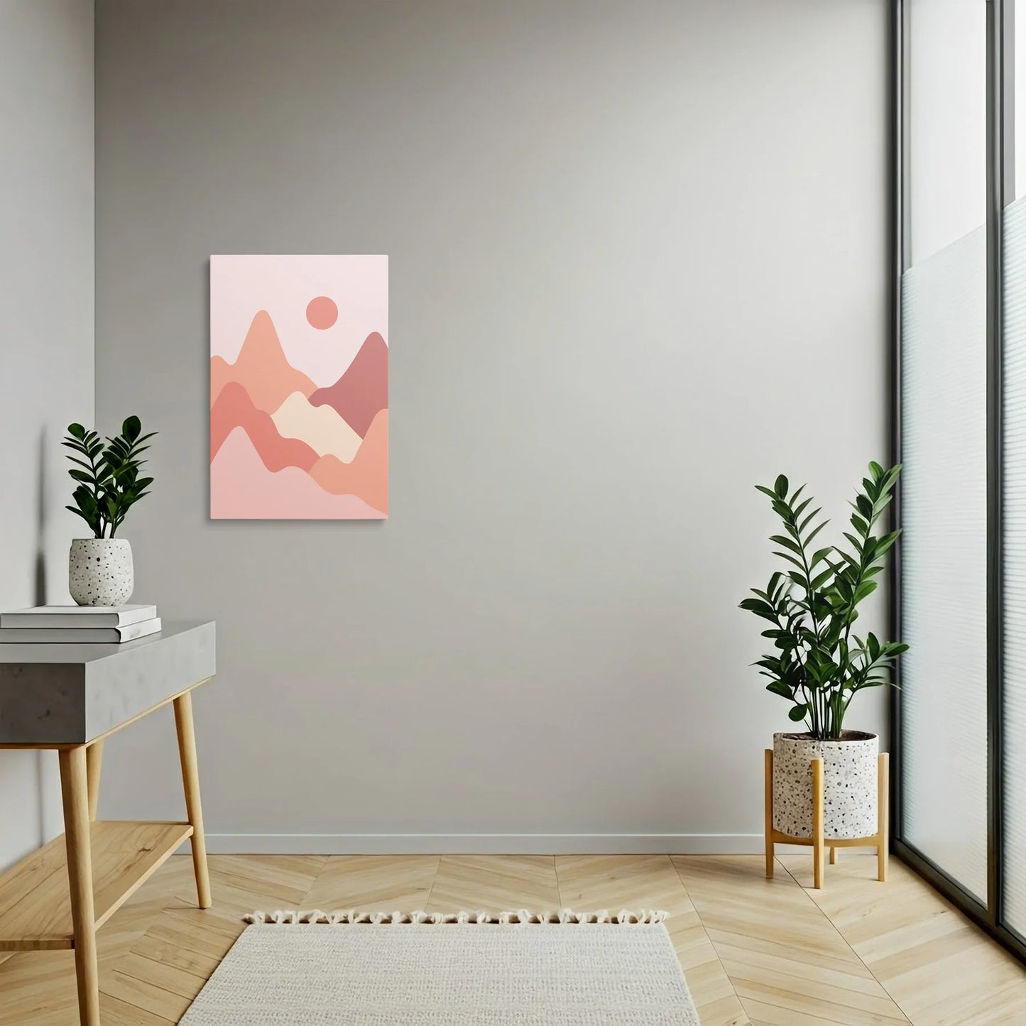 Tablou Abstract - Peisaje Minimaliste în Nuanțe Călduroase