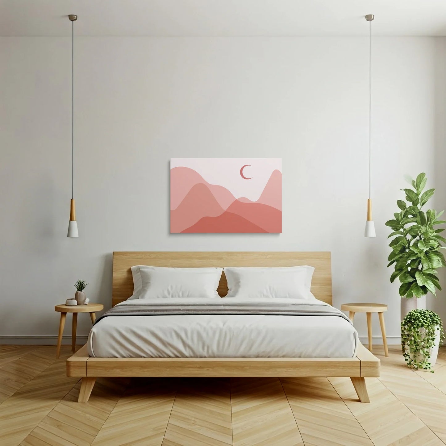 Tablou Abstract - Peisaj Minimalist în Nuante Calde