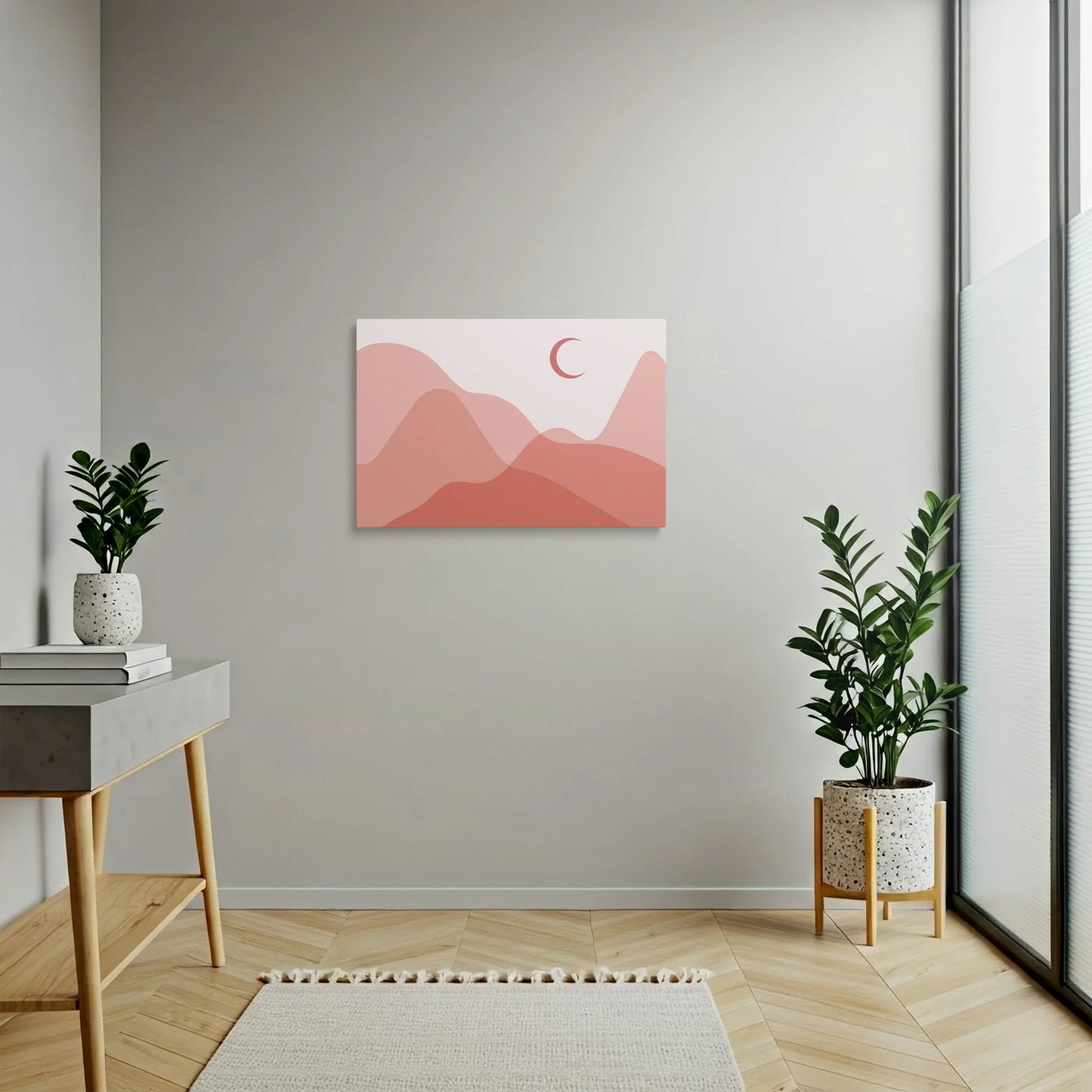 Tablou Abstract - Peisaj Minimalist în Nuante Calde