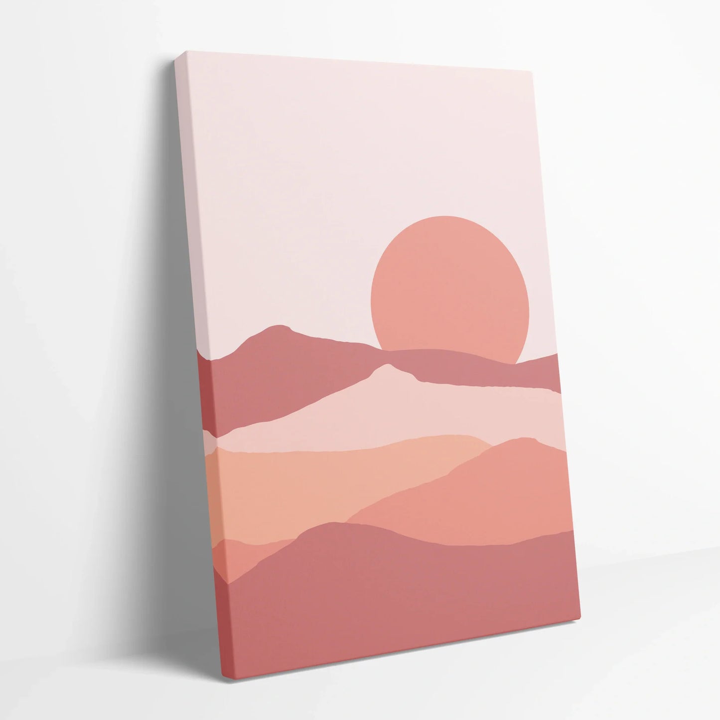 Tablou Abstract - Peisaj Minimalist cu Soare La Apus