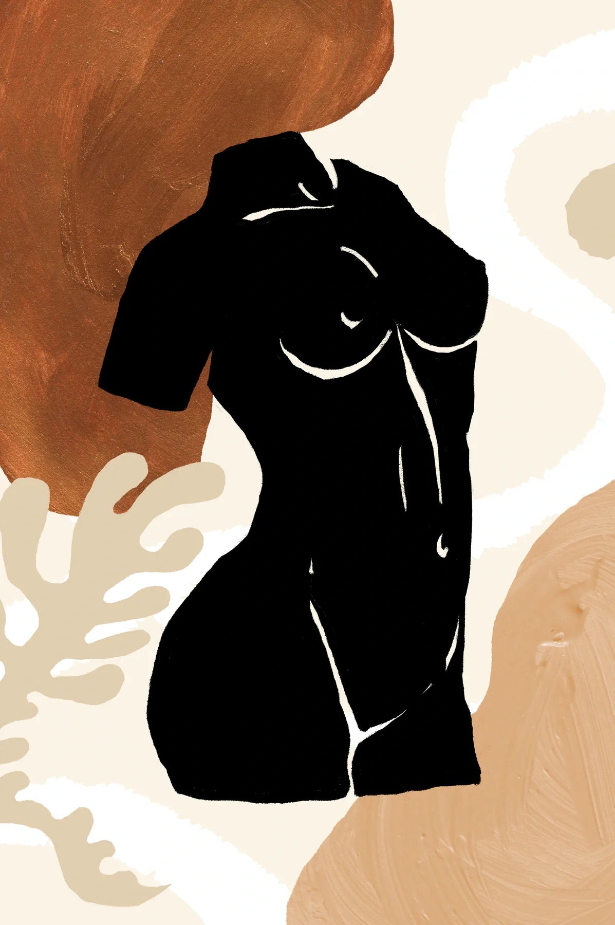 Tablou Abstract - Forme Minimaliste și Sugestii Artistice