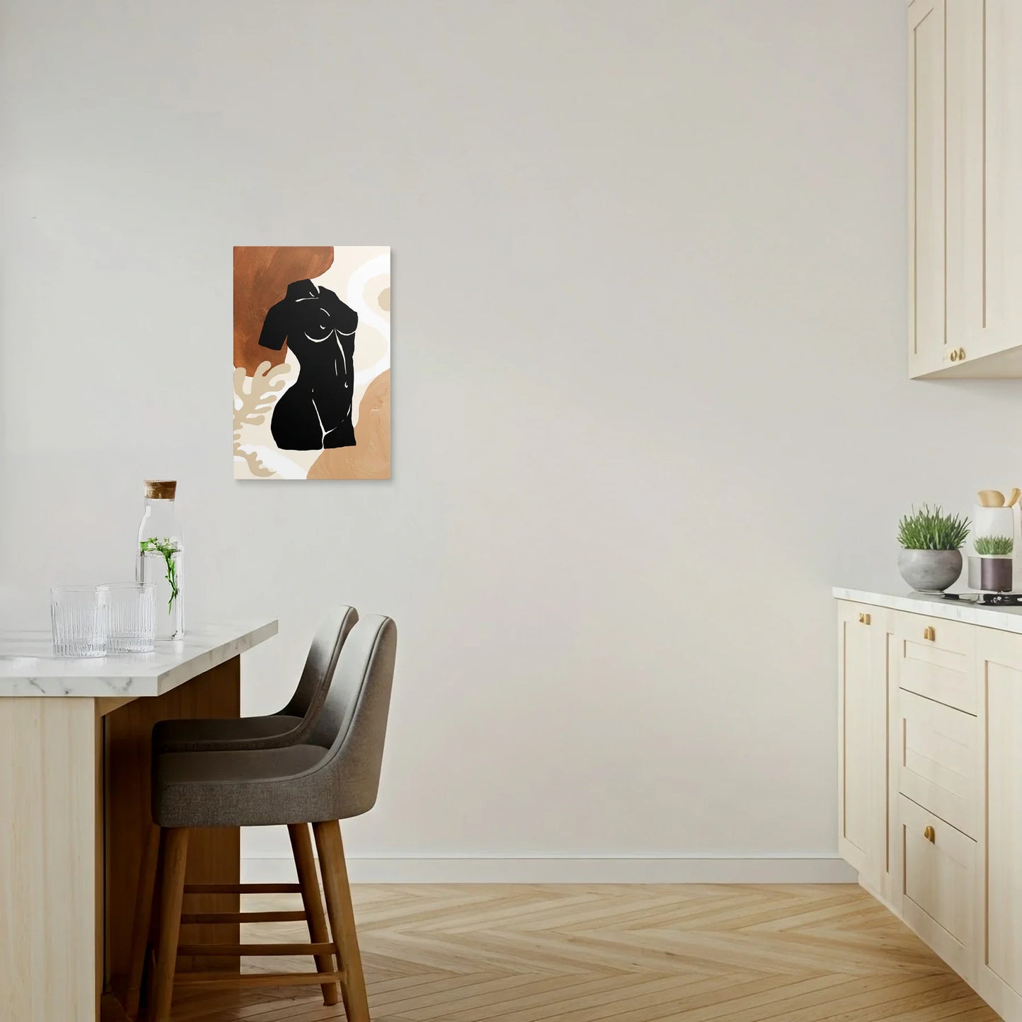 Tablou Abstract - Forme Minimaliste și Sugestii Artistice