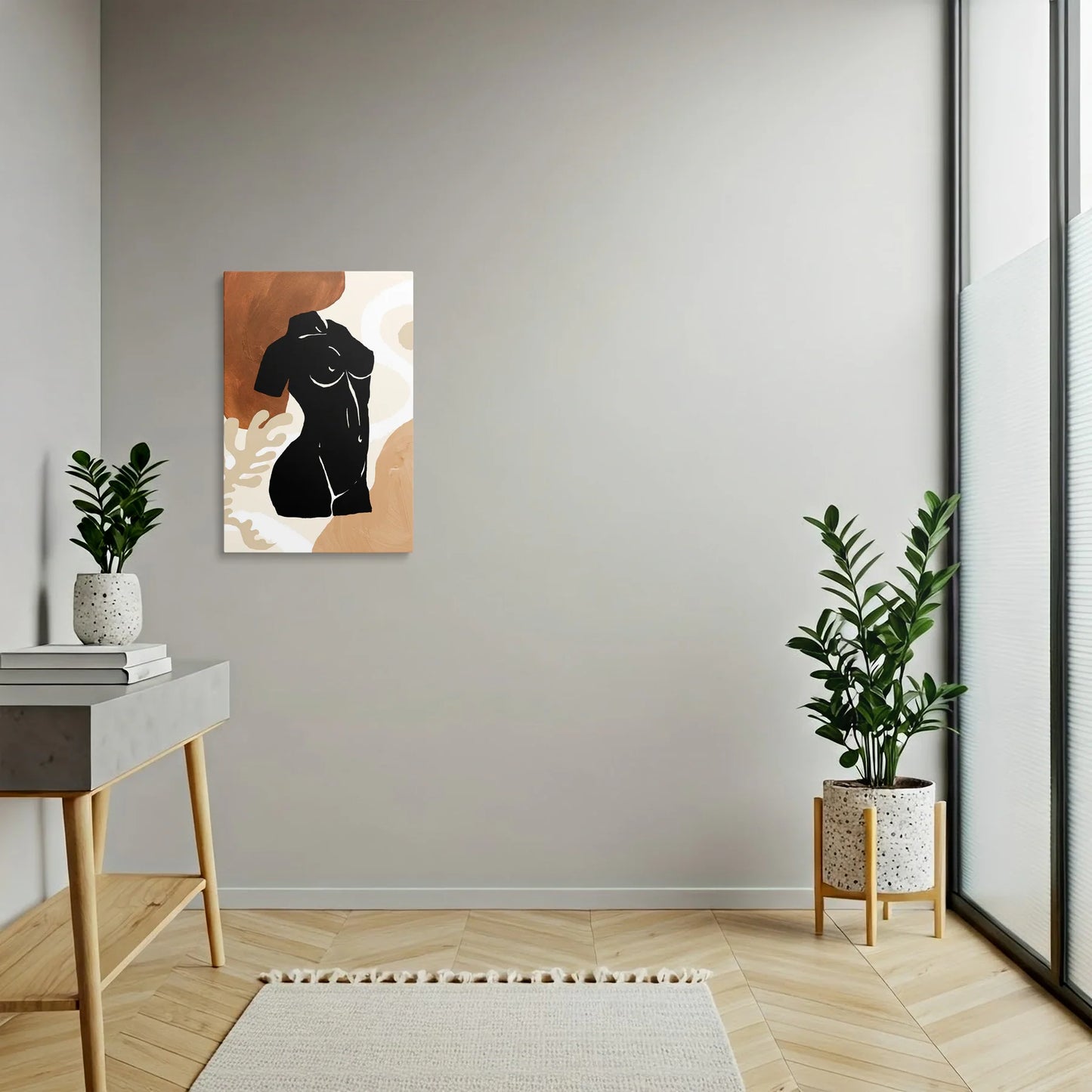 Tablou Abstract - Forme Minimaliste și Sugestii Artistice