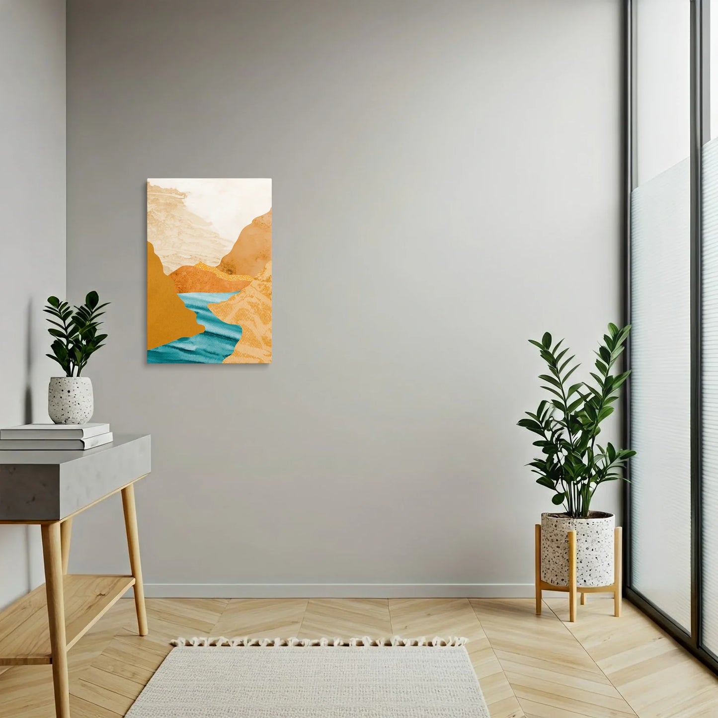 Tablou Abstract - Peisaj Natură în Nuanțe Neutre - vedere hol