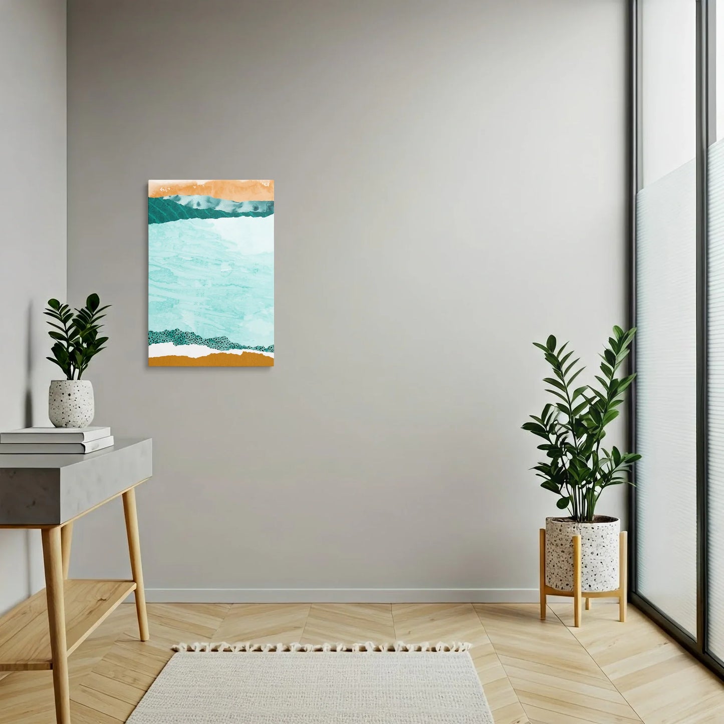 Tablou Abstract - O Călătorie în Nuanțe Calmante - vedere hol