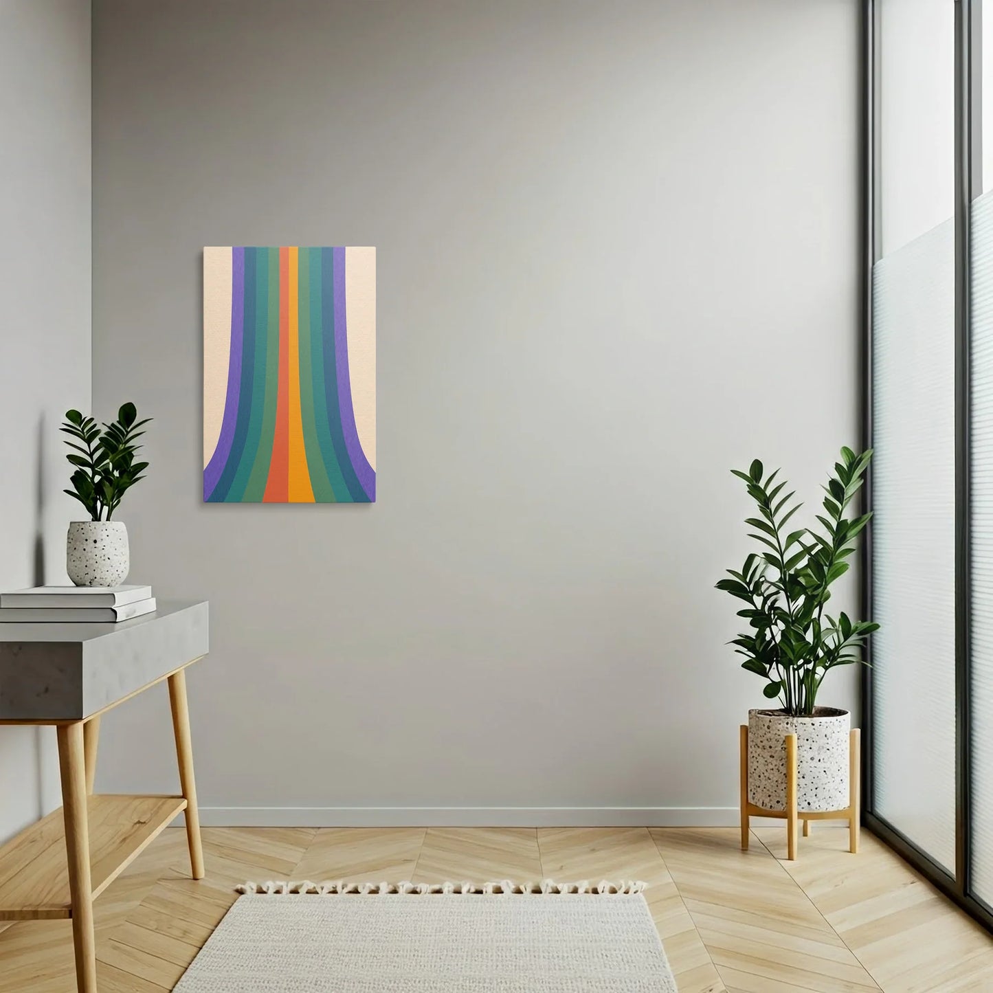 Tablou Abstract - Linii Colorate și Elegante - vedere hol