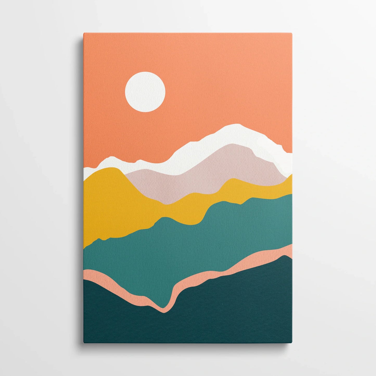 Tablou Abstract - Peisaj Delicat cu Soare