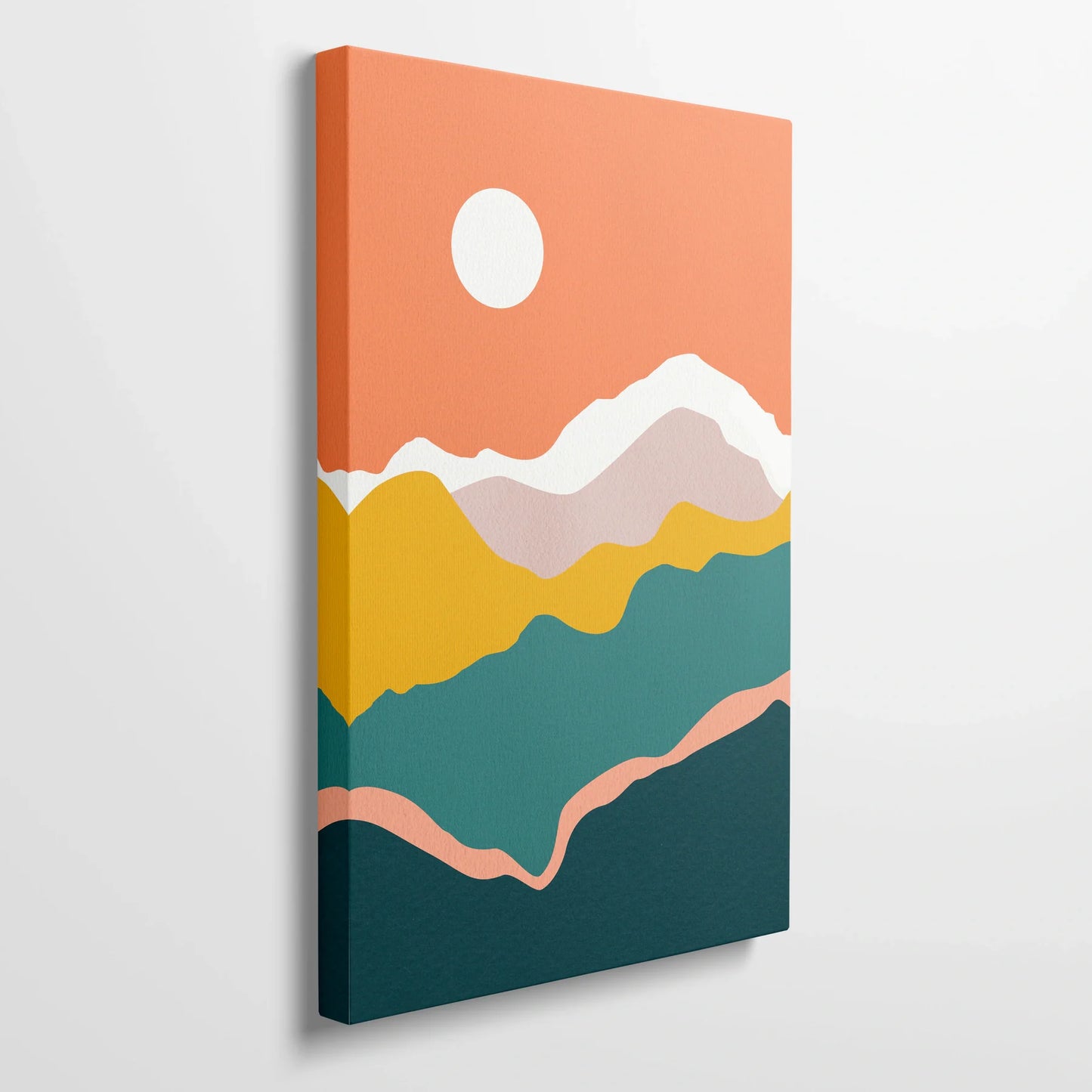 Tablou Abstract - Peisaj Delicat cu Soare