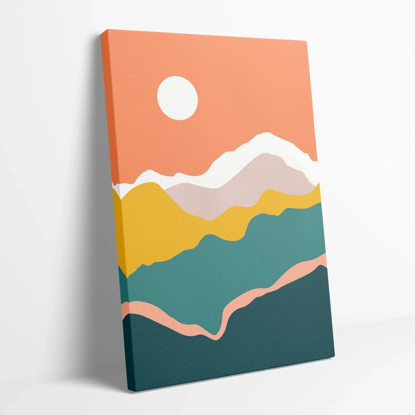 Tablou Abstract - Peisaj Delicat cu Soare