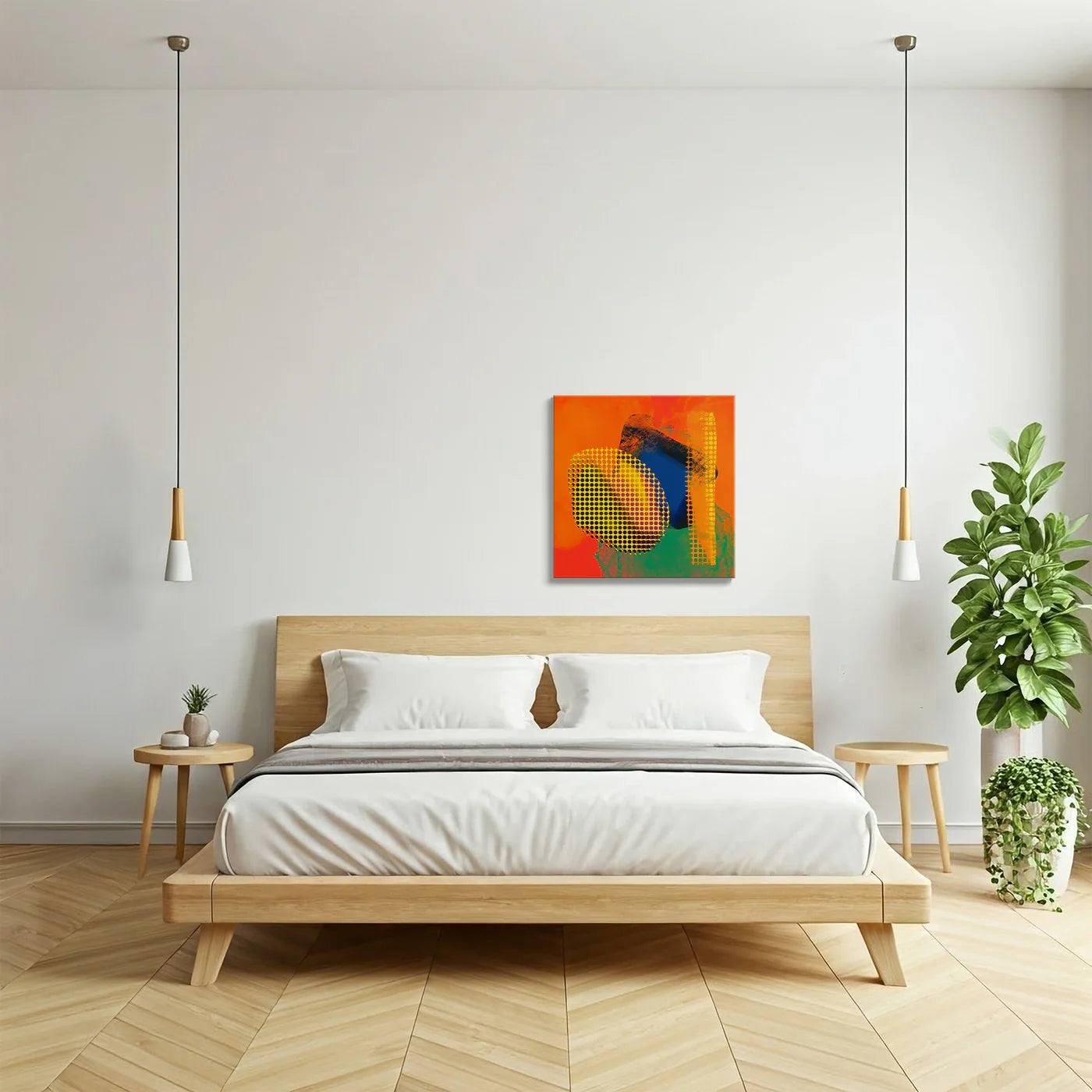Tablou - Artă Abstractă Vibrantă Vedere Lateral