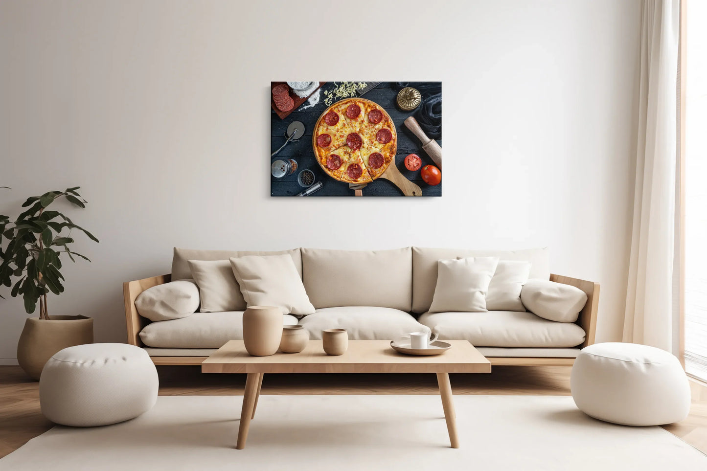 Tablou - Pizza Delicioasă Vedere Living