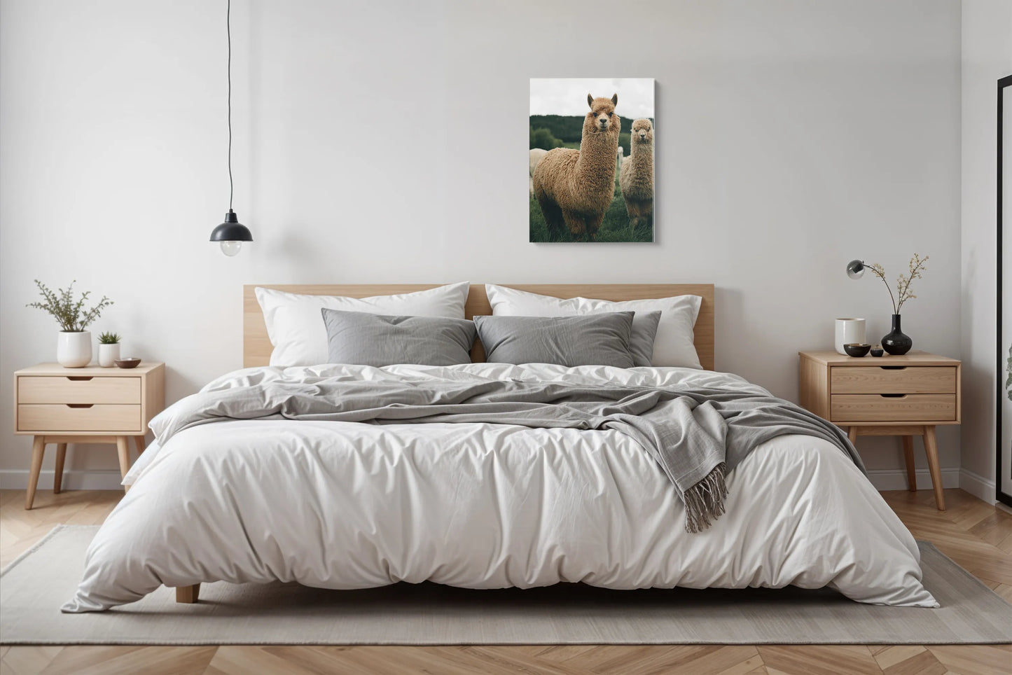 Tablou - Alpaca Rustic Charm Vedere Dormitor