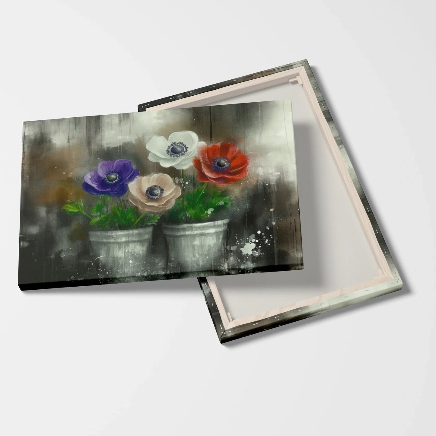 Tablou Flori - Buchet Colorat de Anemone - vedere fata verso