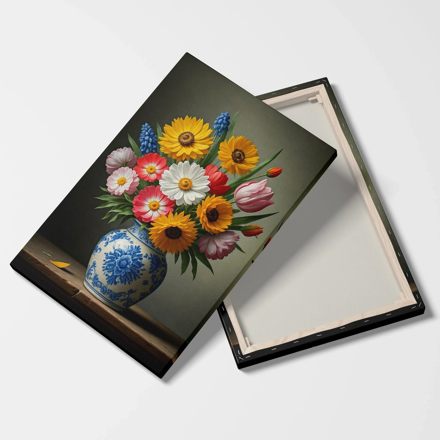 Tablou Flori - Buchet Colorat cu Dimensiuni Mari - vedere fata verso