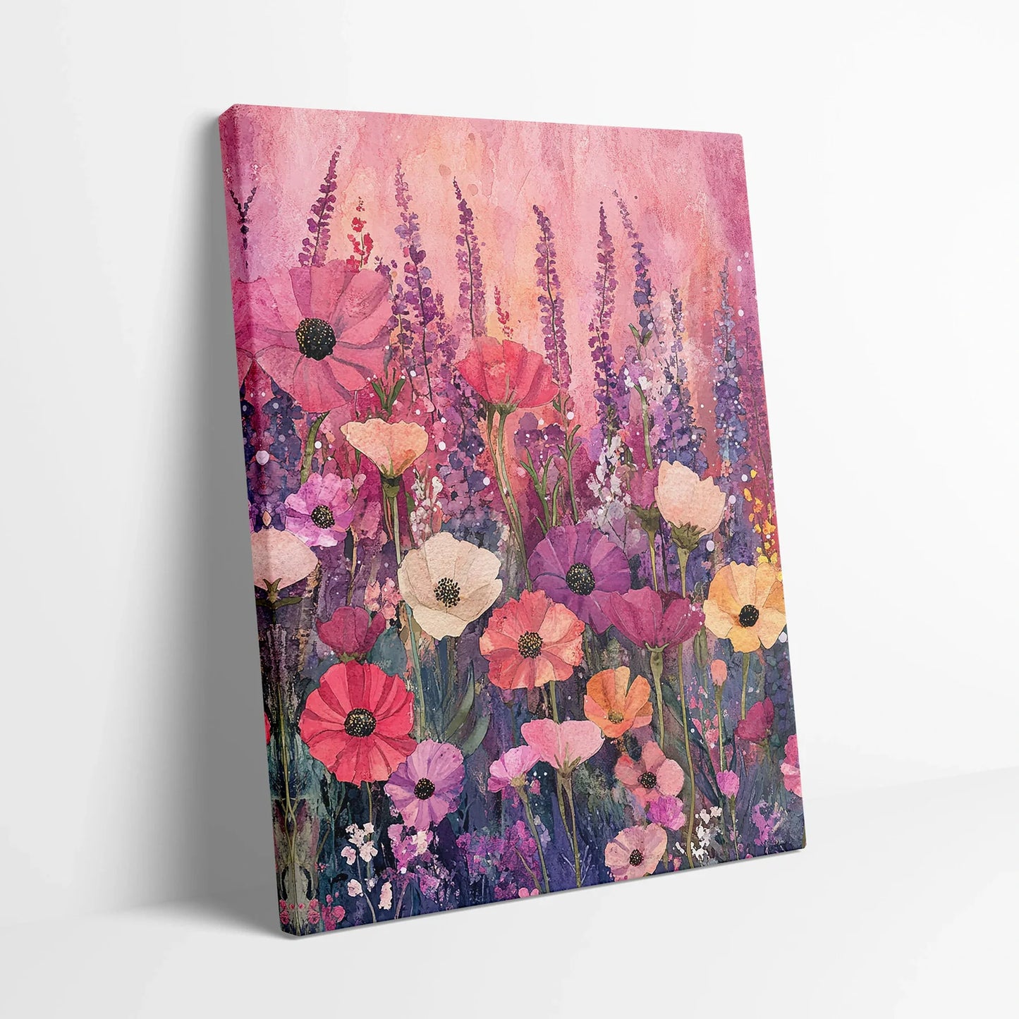 Tablou Flori - Compoziție Florală Pe Fundal Pastelat