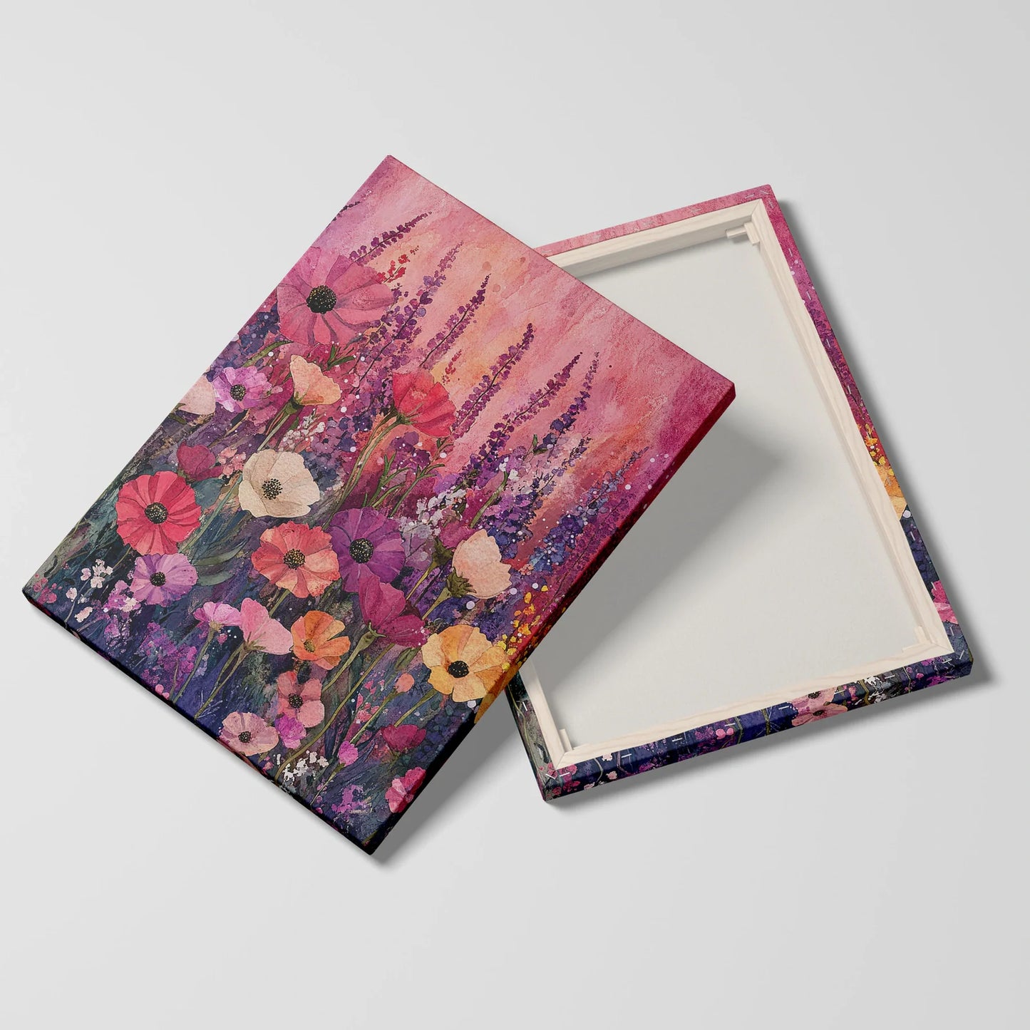 Tablou Flori - Compoziție Florală Pe Fundal Pastelat