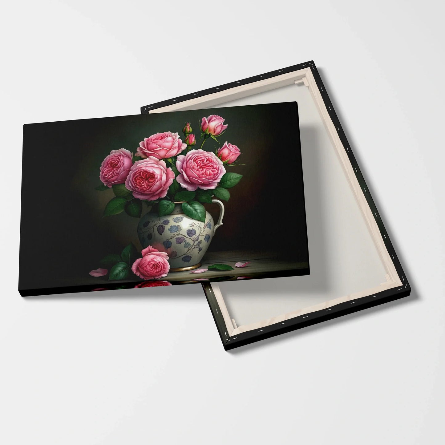 Tablou Flori - Trandafiri Roz Expresivi