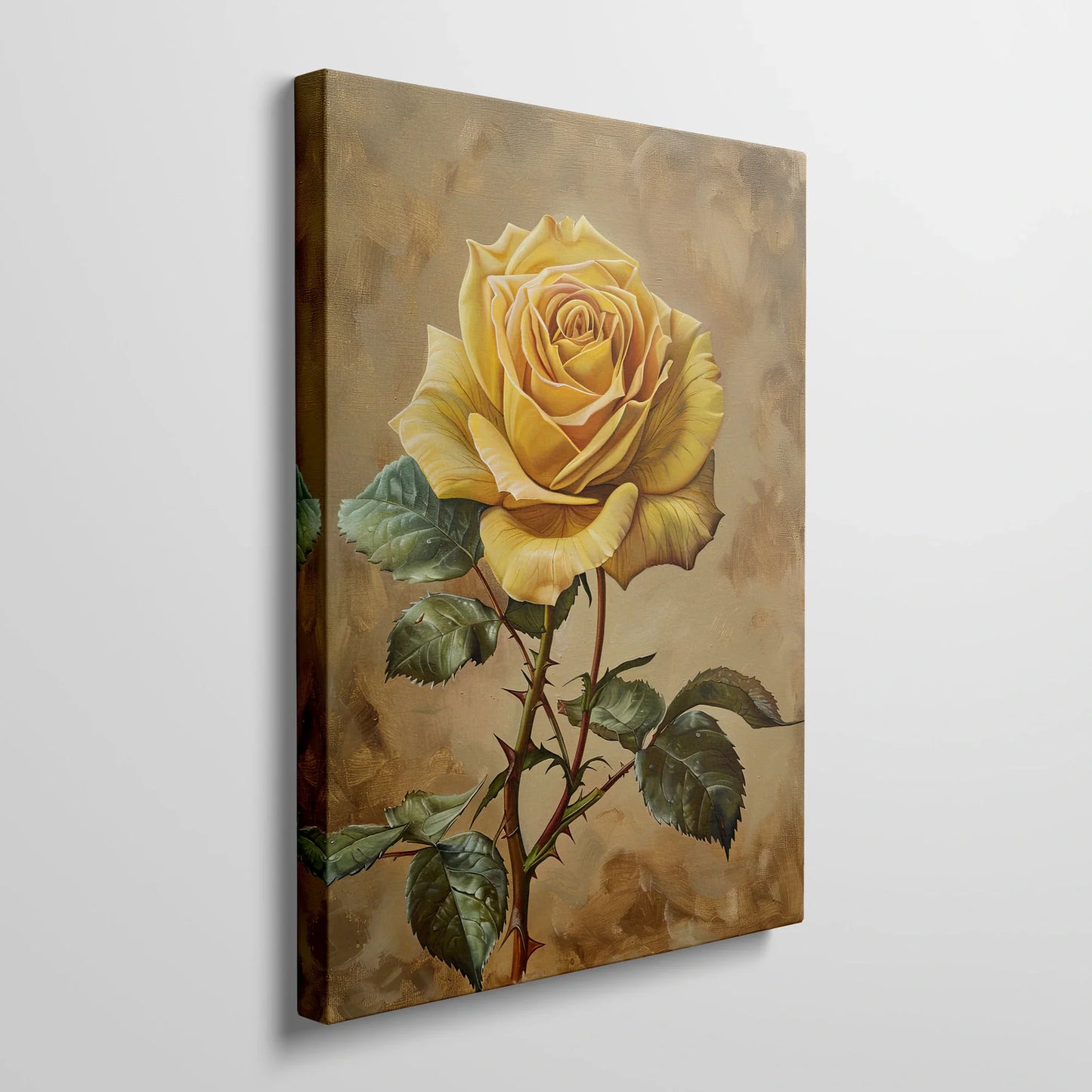 Tablou Flori - Trandafir Galben Elegant
