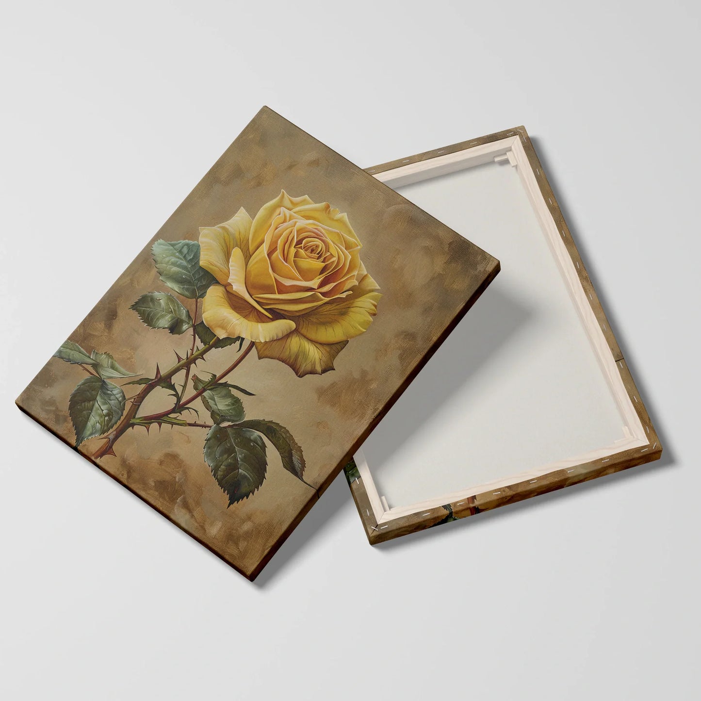 Tablou Flori - Trandafir Galben Elegant