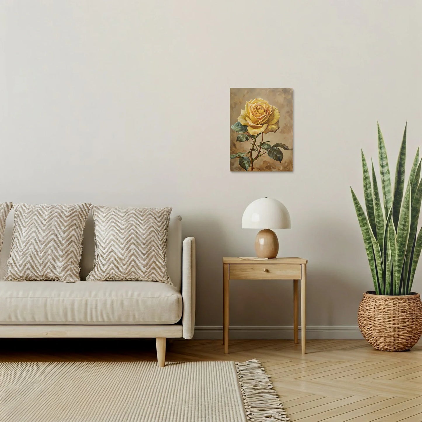 Tablou Flori - Trandafir Galben Elegant