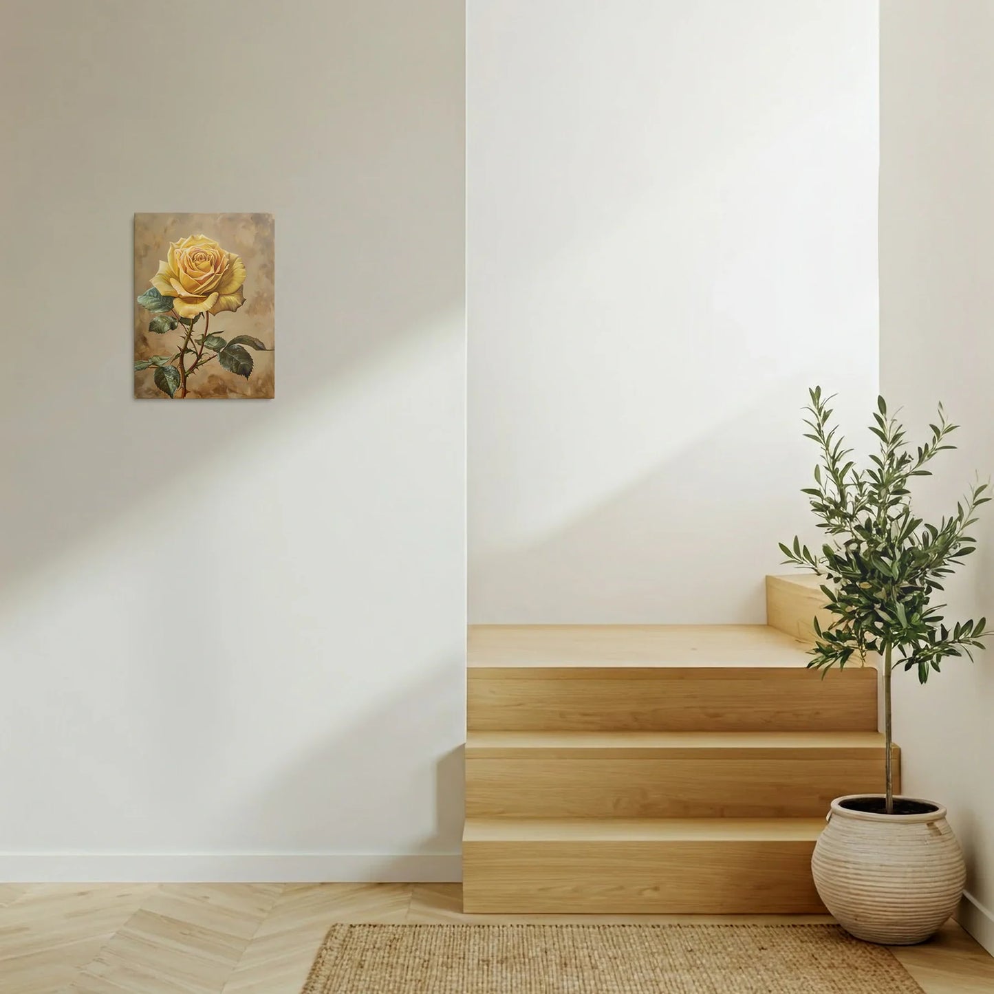 Tablou Flori - Trandafir Galben Elegant