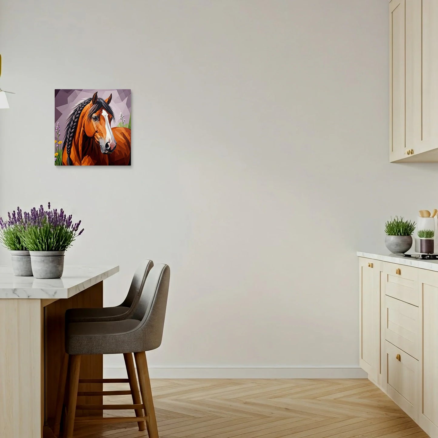 Tablou Modern - Portret Geometric Al Unui Cal - vedere bucatarie