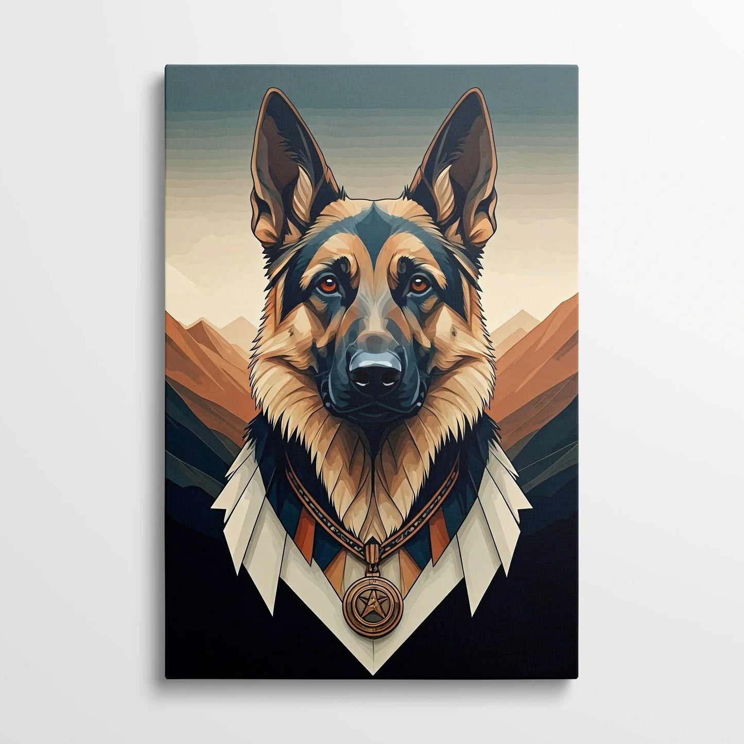 Tablou Modern - Portret Geometric Al Câinelui 3 - vedere din fata