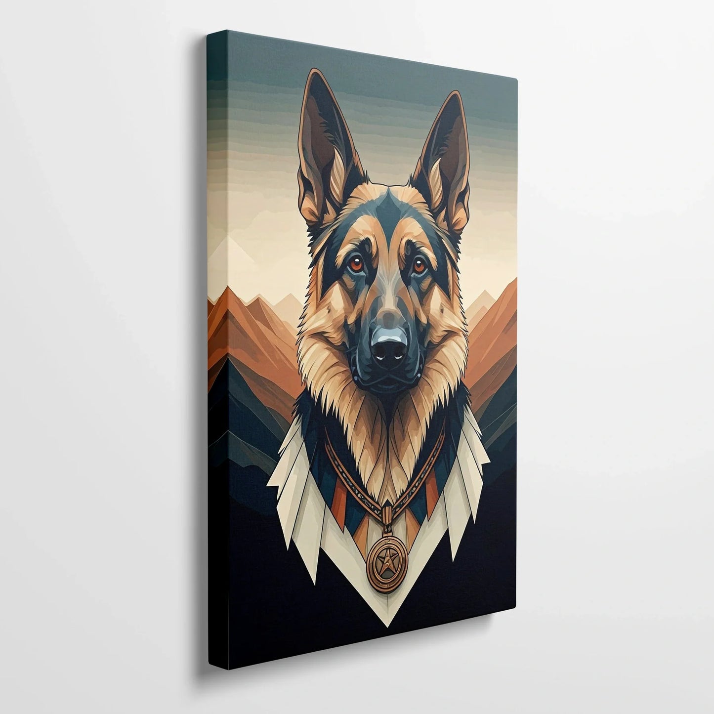 Tablou Modern - Portret Geometric Al Câinelui 3 - vedere din lateral