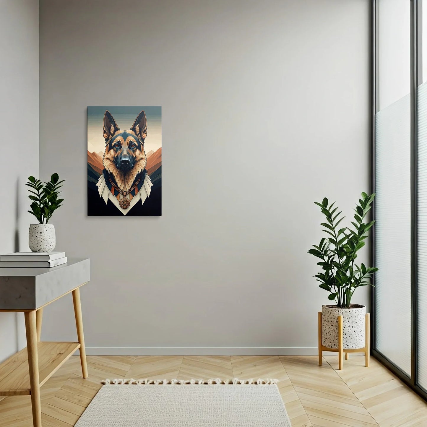 Tablou Modern - Portret Geometric Al Câinelui 3 - vedere hol