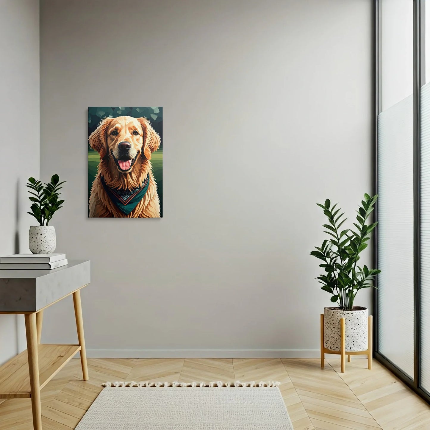 Tablou Modern - Portret Geometric de Câine 3 - vedere hol