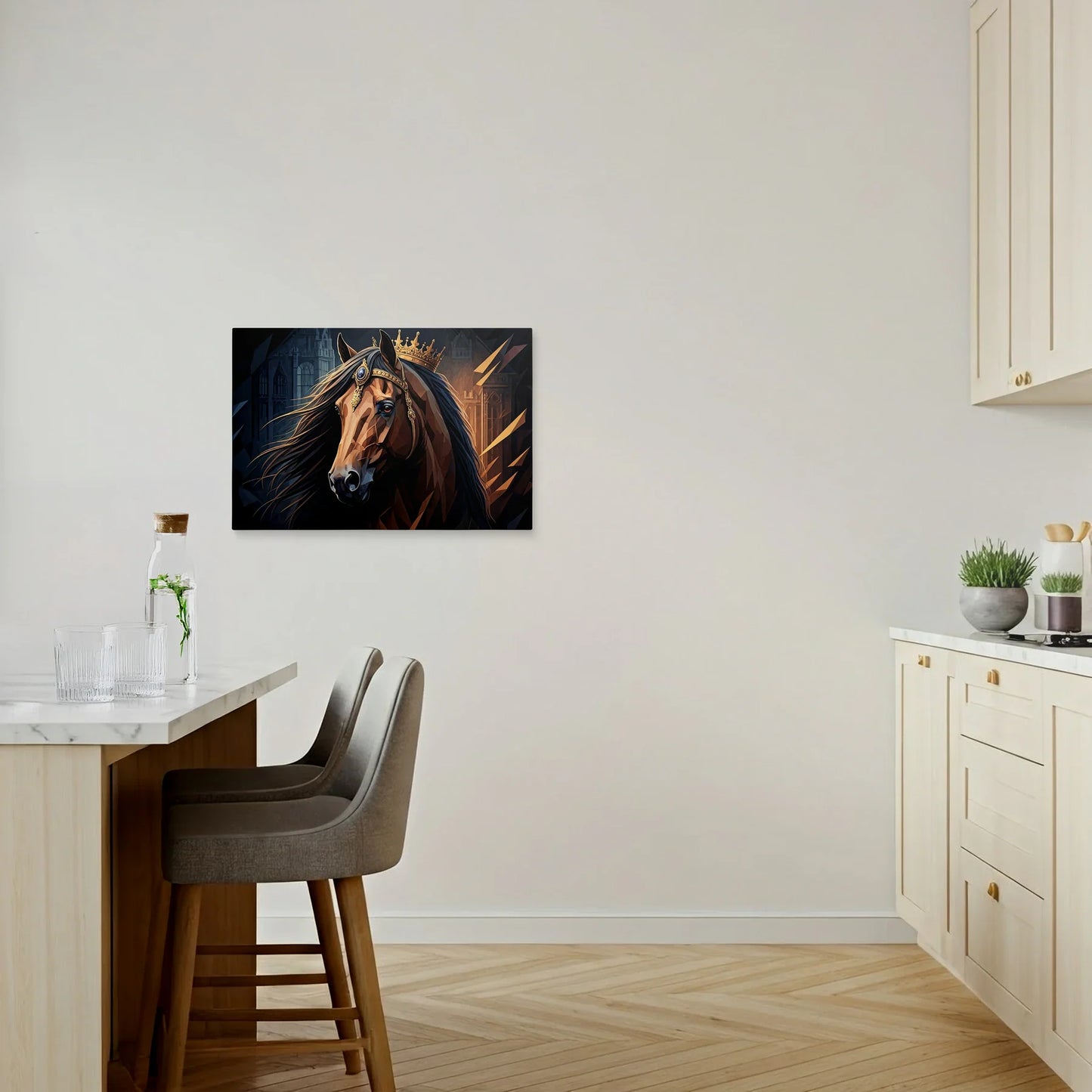 Tablou Modern - Portret Geometric Al Unui Cal Regal 2 - vedere bucatarie