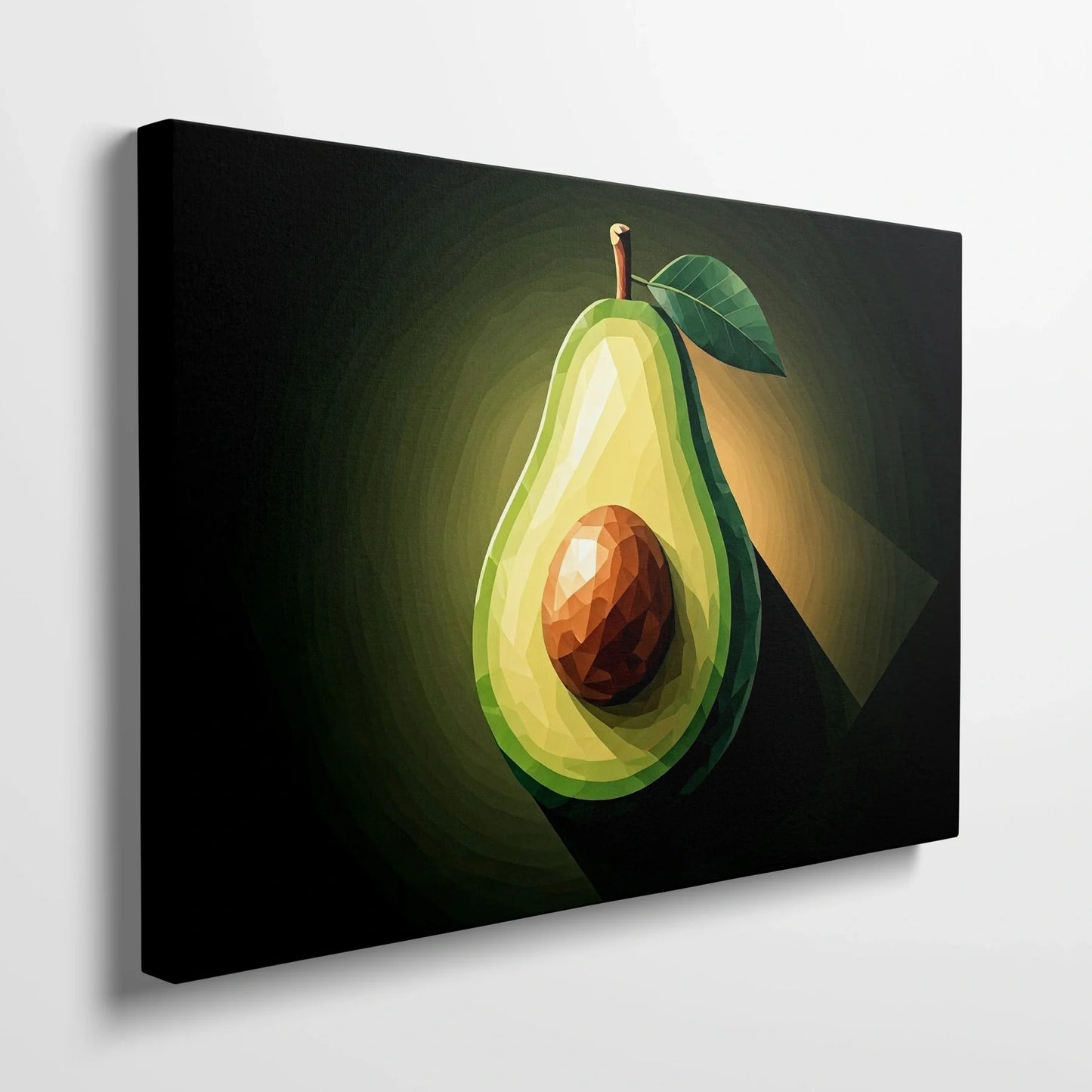 Tablou Modern - Avocado Cubist Colorat - vedere din lateral