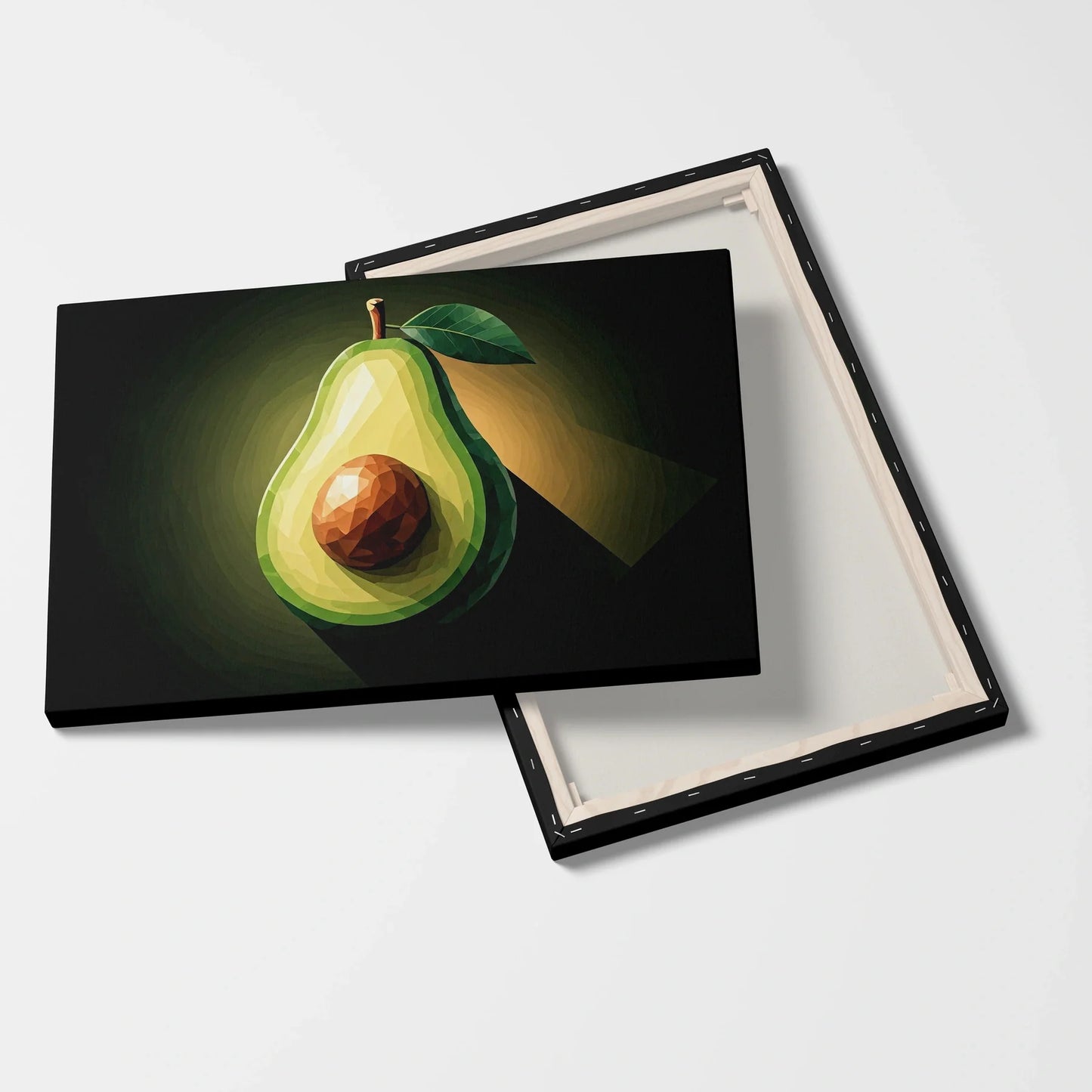 Tablou Modern - Avocado Cubist Colorat - vedere fata verso