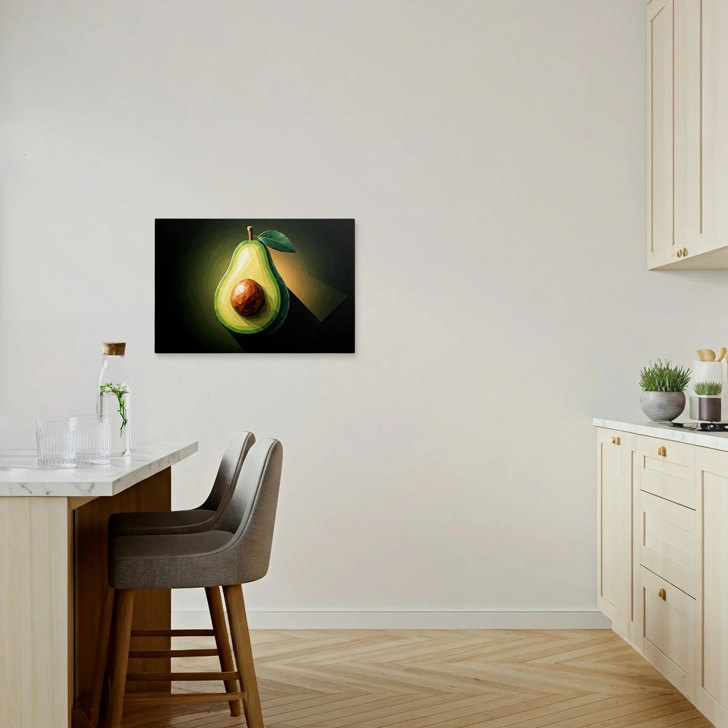 Tablou Modern - Avocado Cubist Colorat - vedere bucatarie