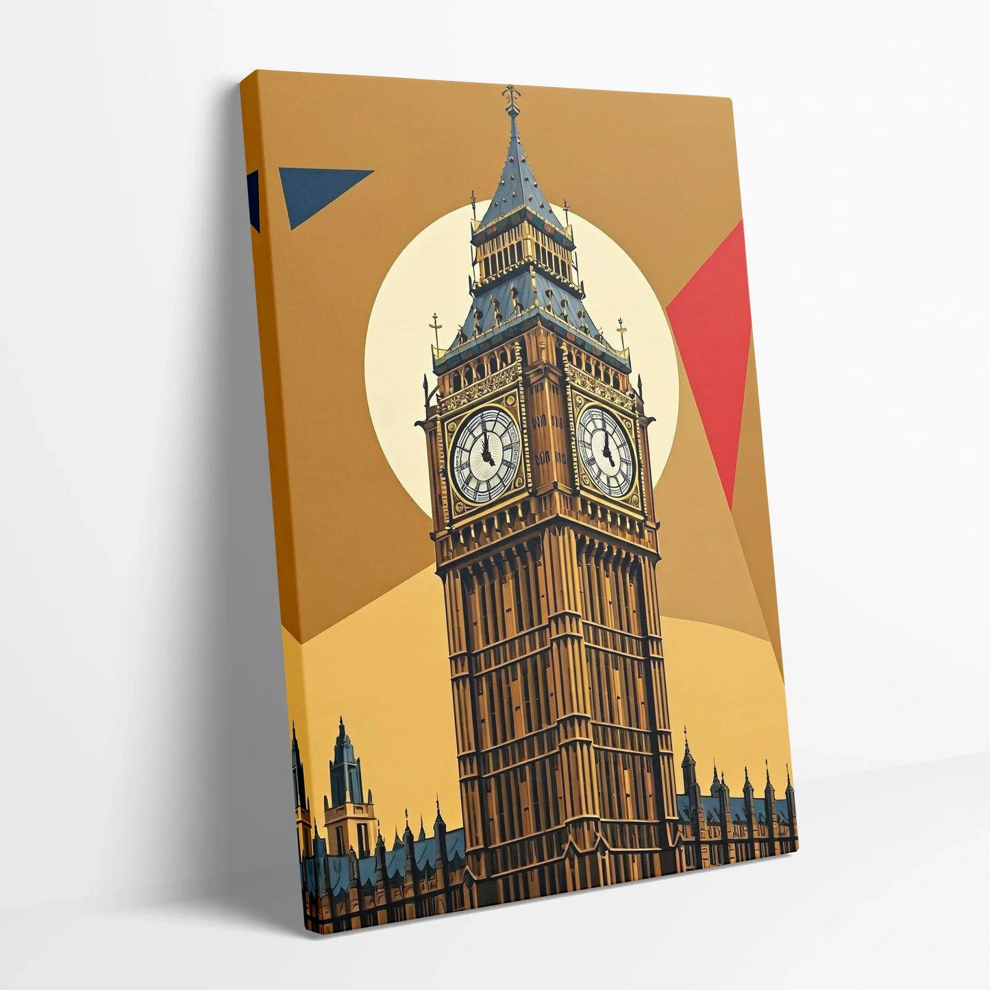 Tablou Modern - Big Ben Cubist în Culori Intense