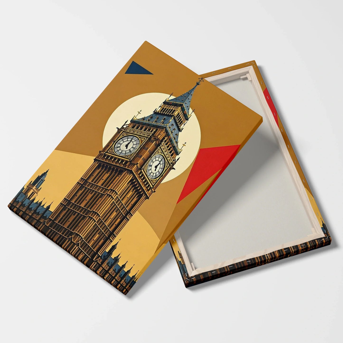 Tablou Modern - Big Ben Cubist în Culori Intense