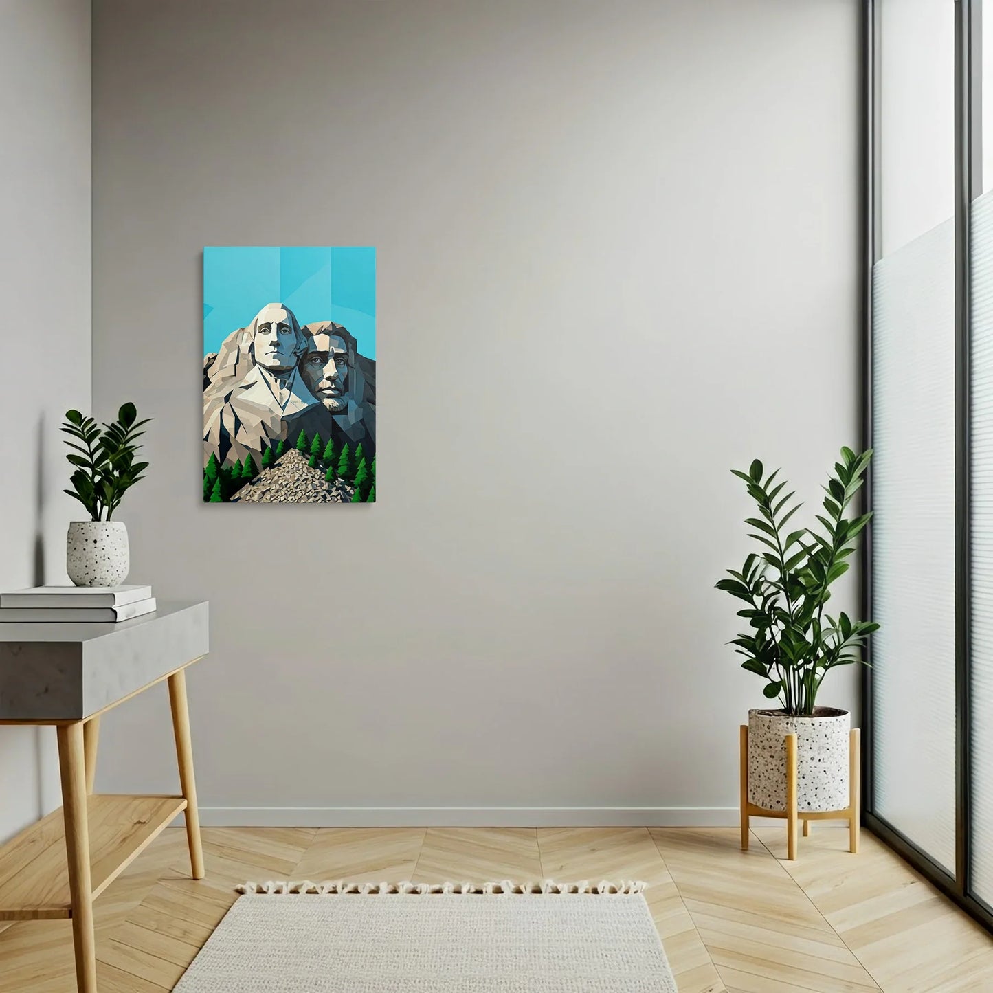 Tablou Modern - Portret Geometric Inspirat Din Natură - vedere hol