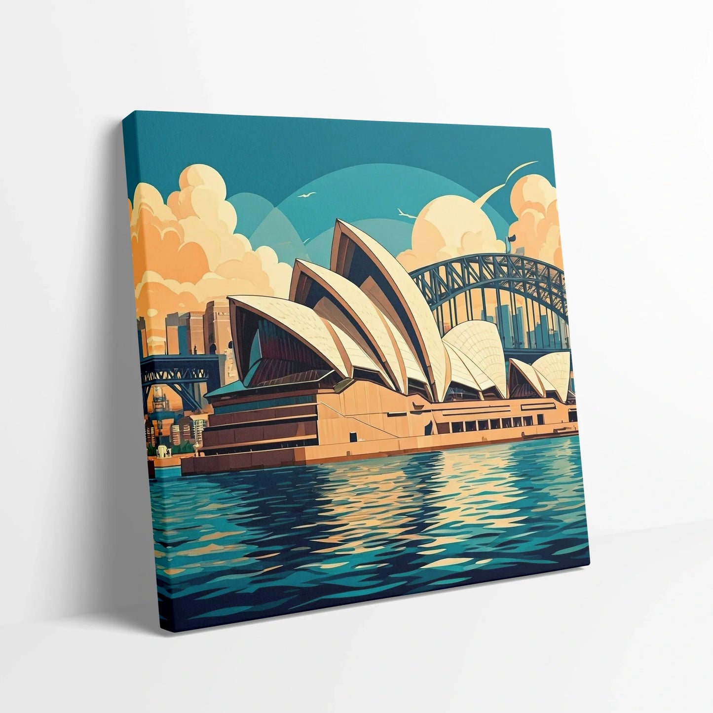 Tablou Modern - Portret Geometric Al Operei Din Sydney - vedere din lateral
