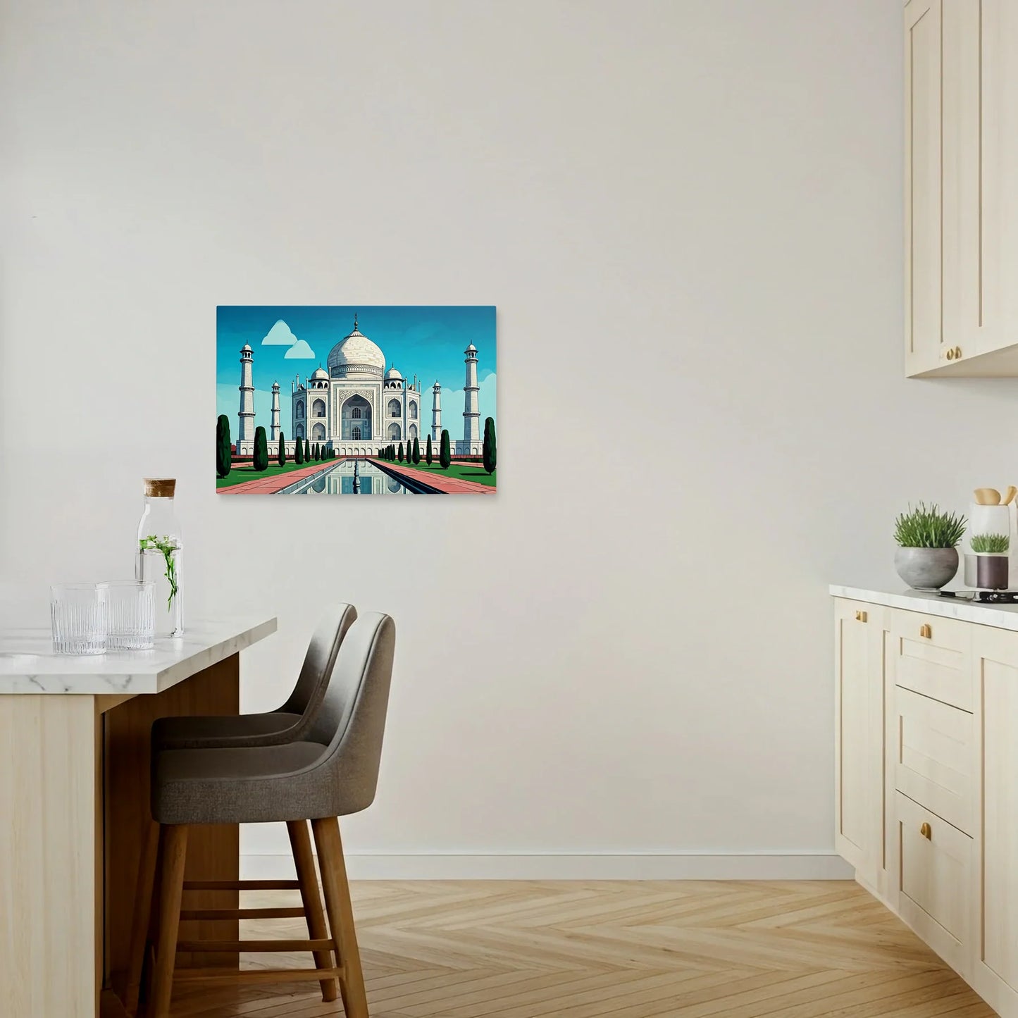 Tablou Modern - Portret Geometric Al Taj Mahal 2 - vedere bucatarie