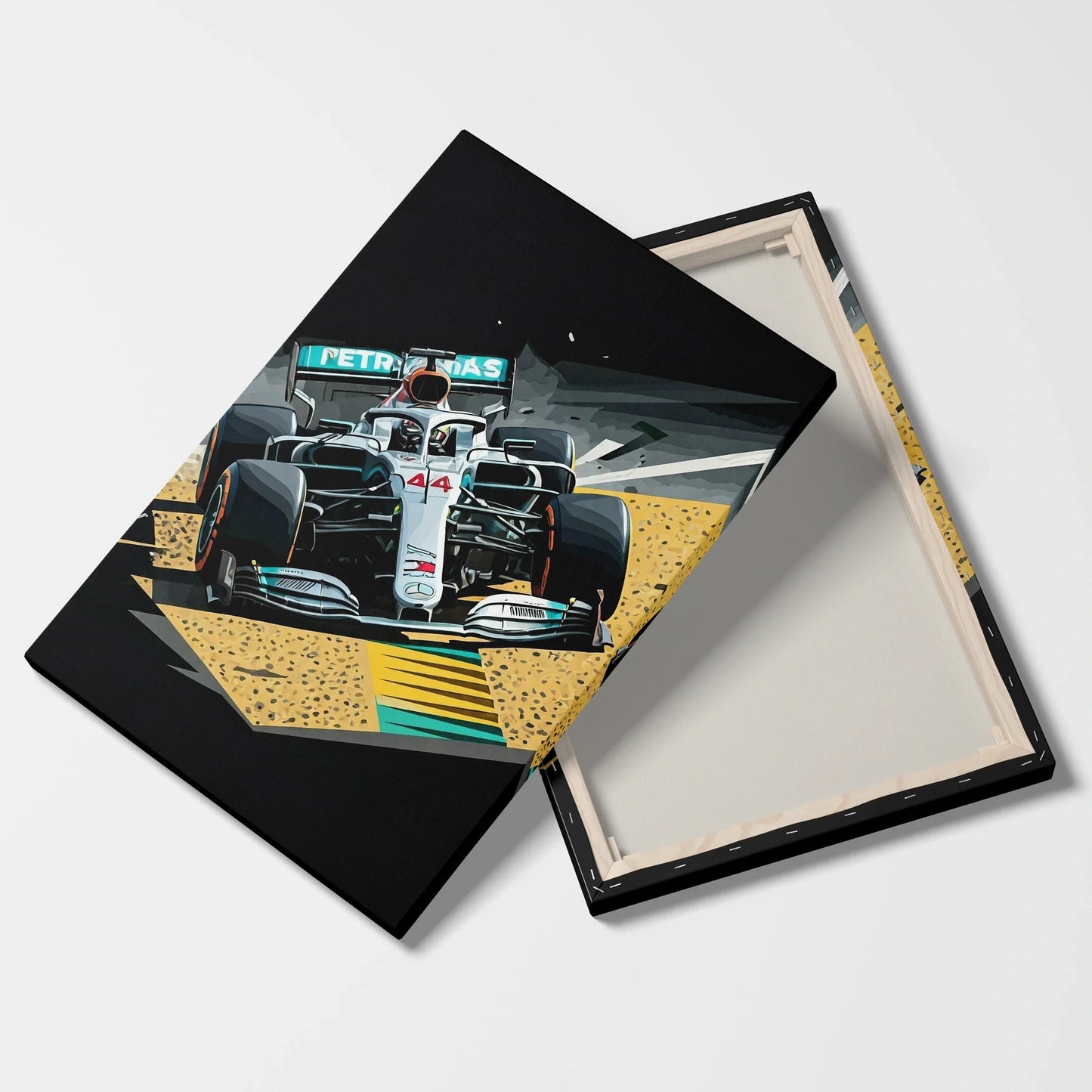 Tablou Modern - Scenă Din Formula 1 în Stil Cubist