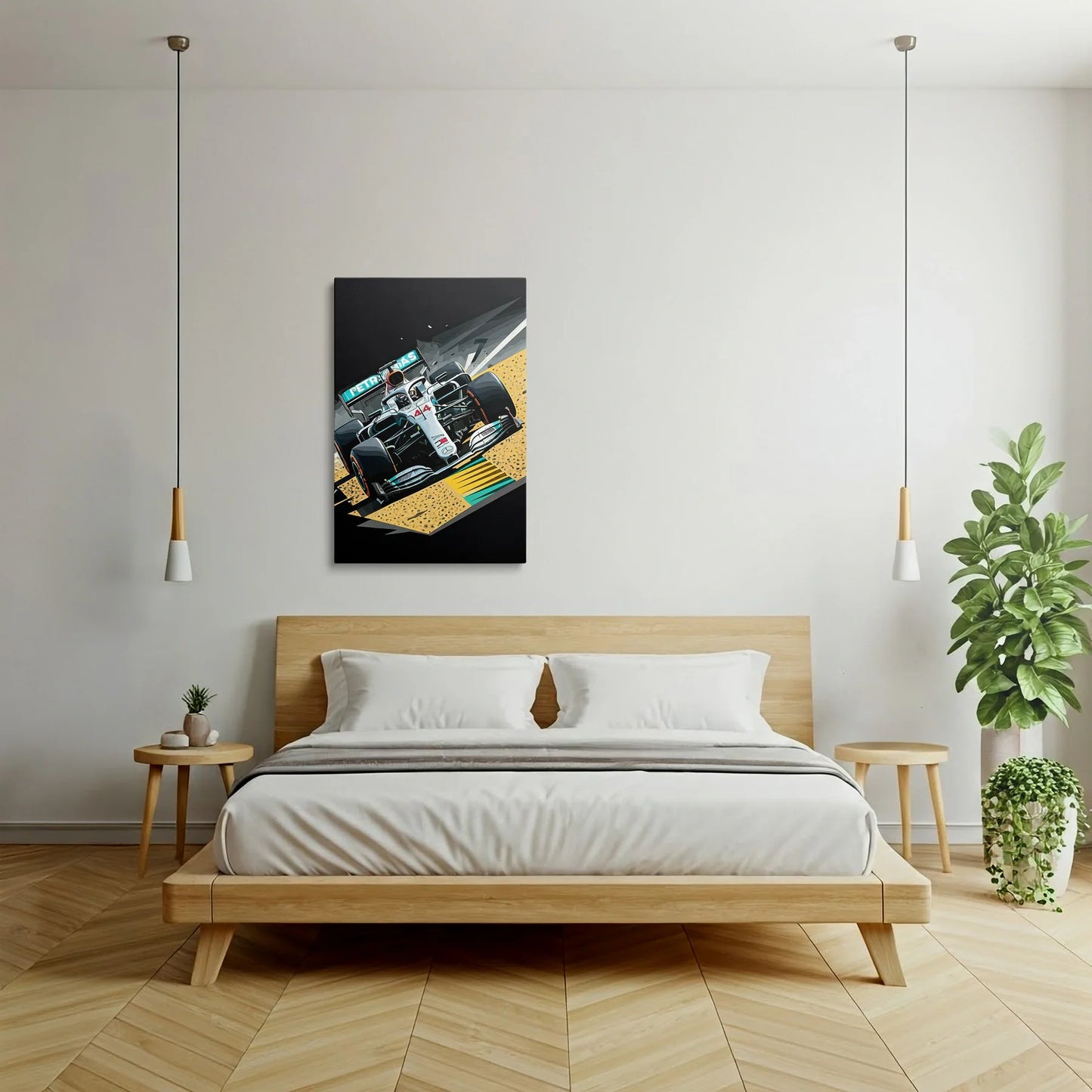 Tablou Modern - Scenă Din Formula 1 în Stil Cubist
