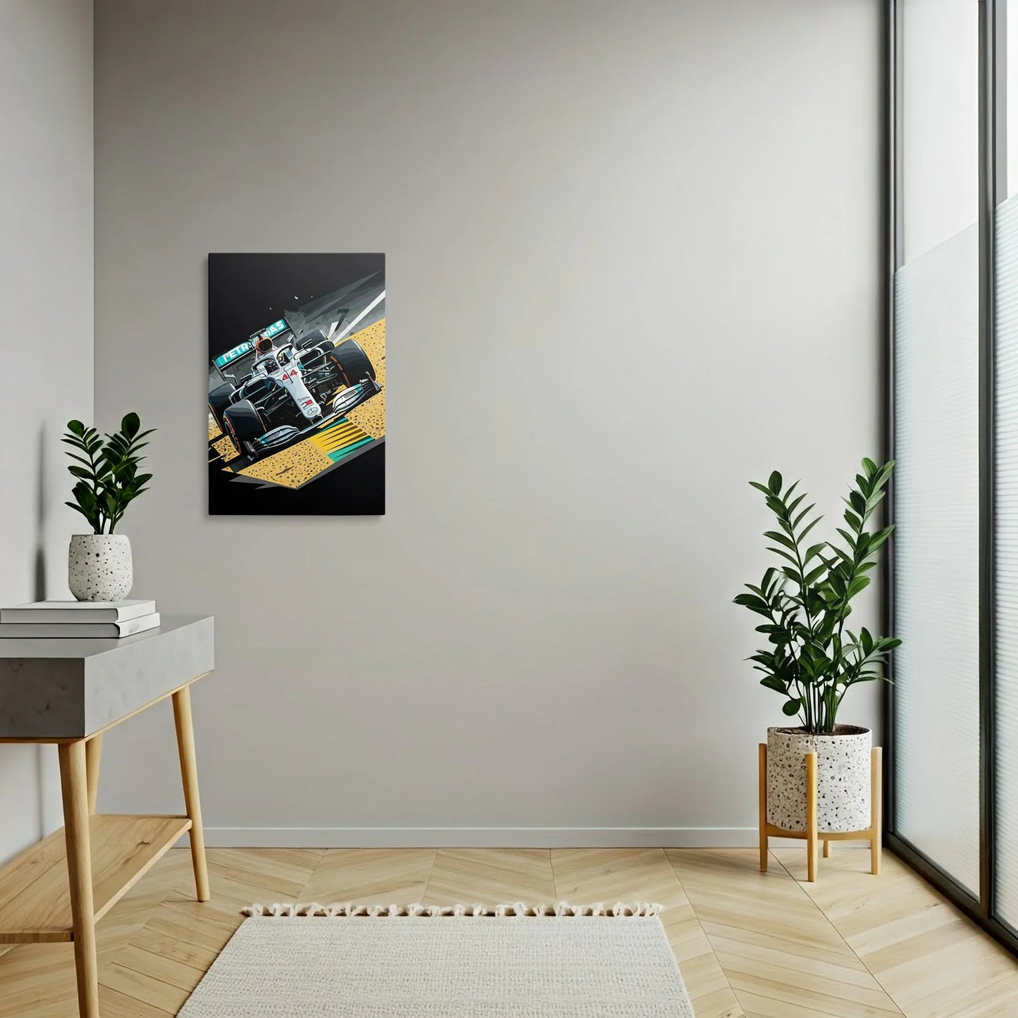 Tablou Modern - Scenă Din Formula 1 în Stil Cubist