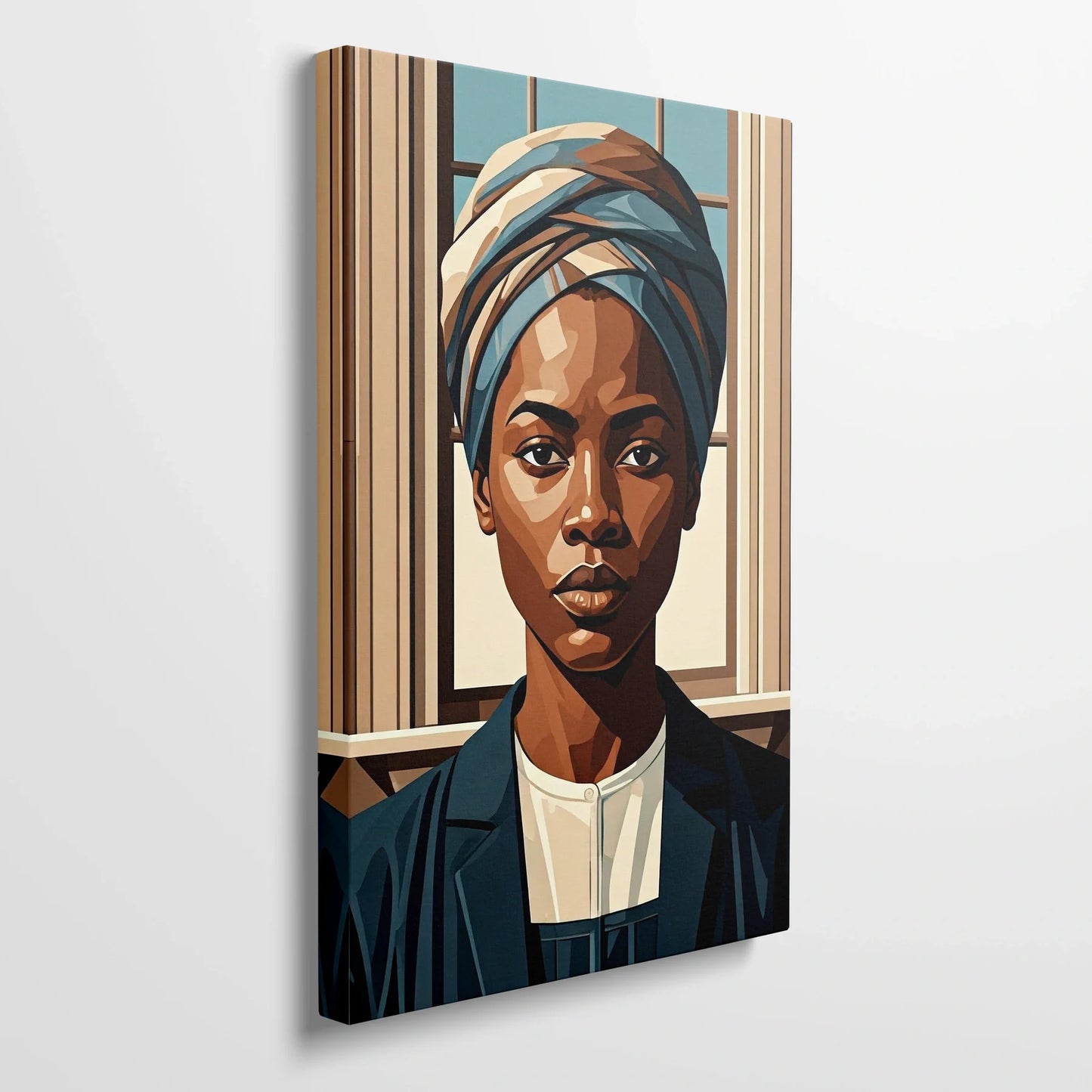 Tablou Modern - Portret Geometric Feminin Inspirat - vedere din lateral