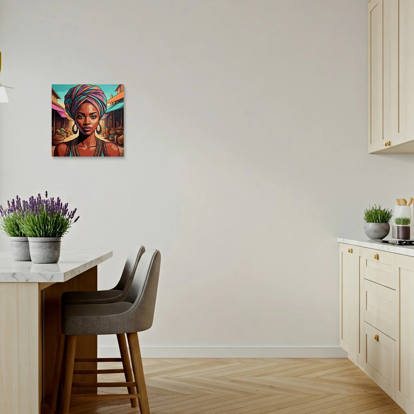 Tablou Modern - Portret Geometric Feminin 2 - vedere bucatarie
