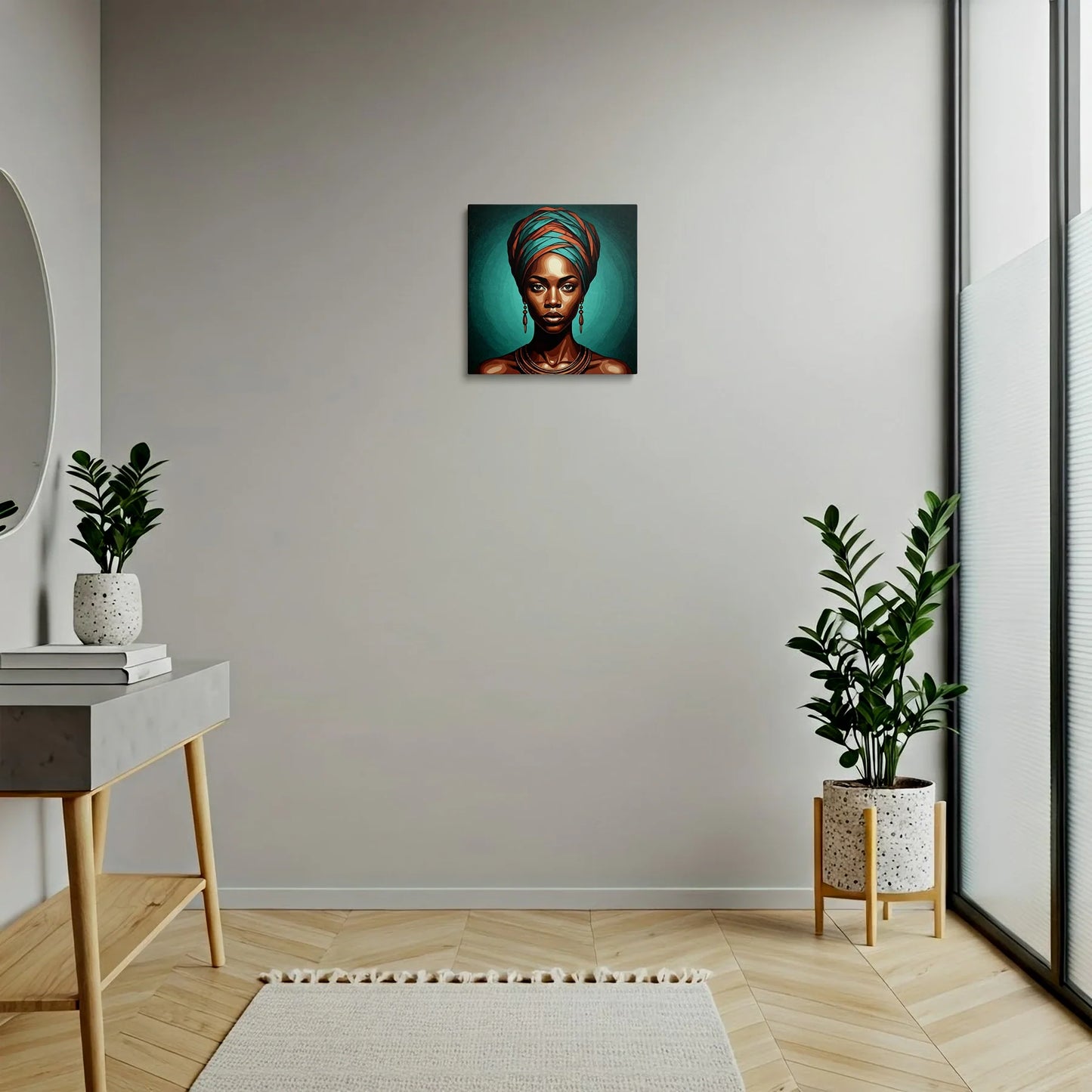 Tablou Modern - Portret Geometric African - vedere hol